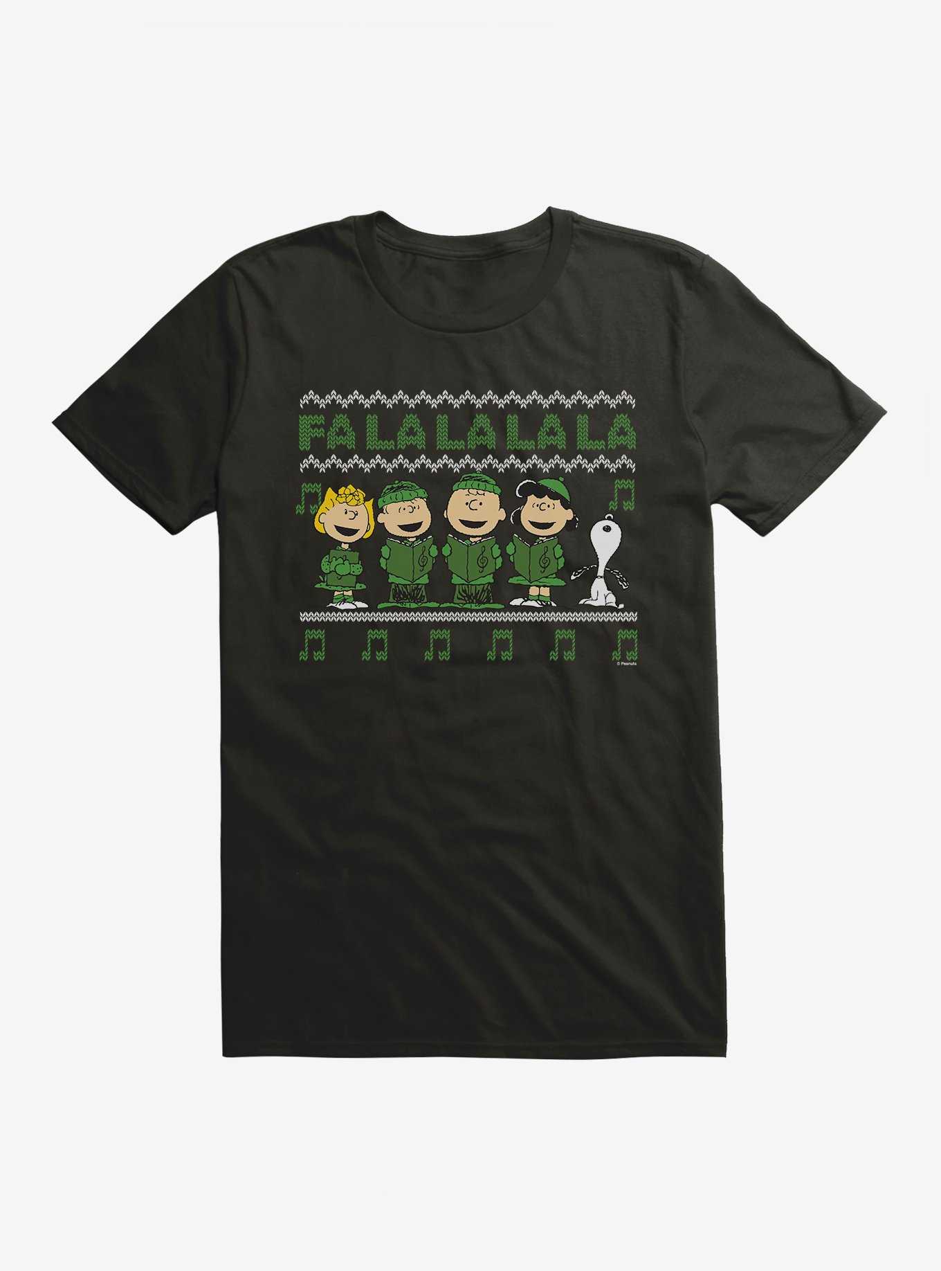 Peanuts Fa La La Christmas Pattern T-Shirt, , hi-res