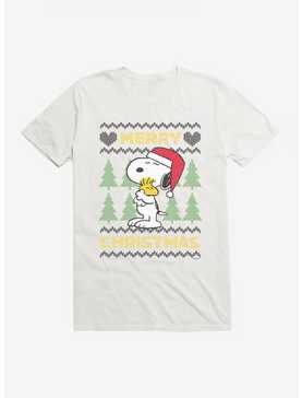 Peanuts Merry Christmas Sweater Pattern T-Shirt, , hi-res