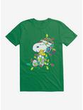 Peanuts Snoopy And Woodstock Wrapped In Lights T-Shirt, , hi-res