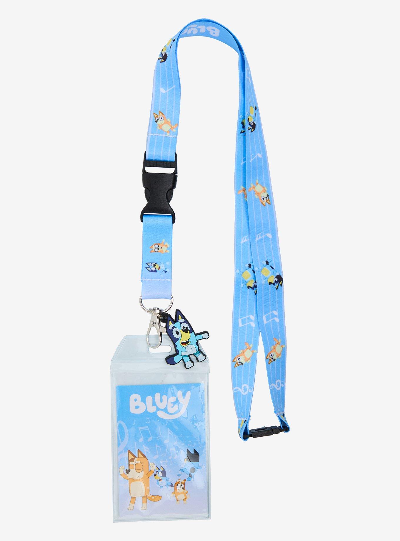 Bluey Heeler Family Music Notes Allover Print Lanyard - BoxLunch Exclusive, , hi-res