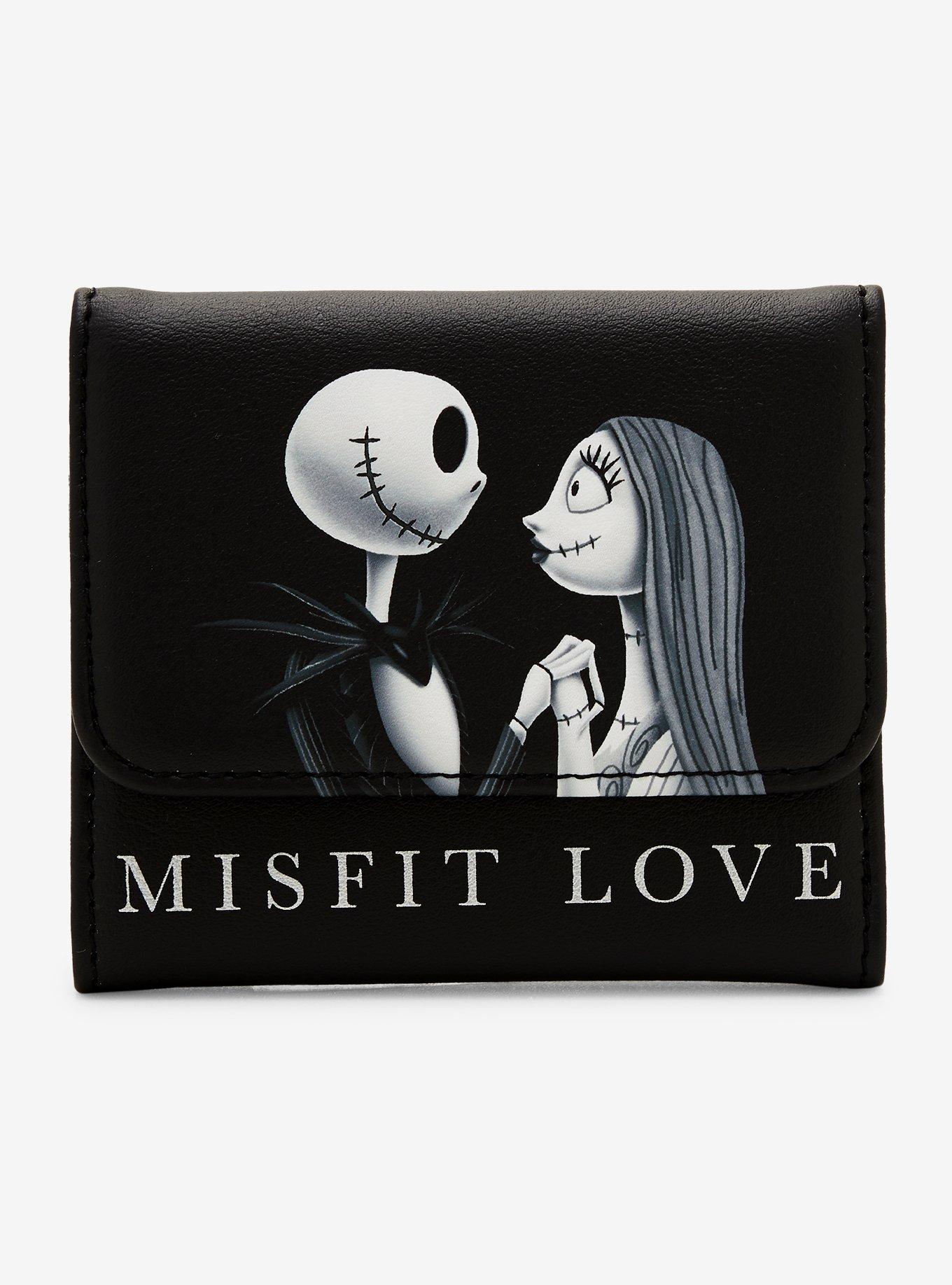 Loungefly The Nightmare Before Christmas Jack Sally Misfit Love Mini Flap Wallet Hot Topic