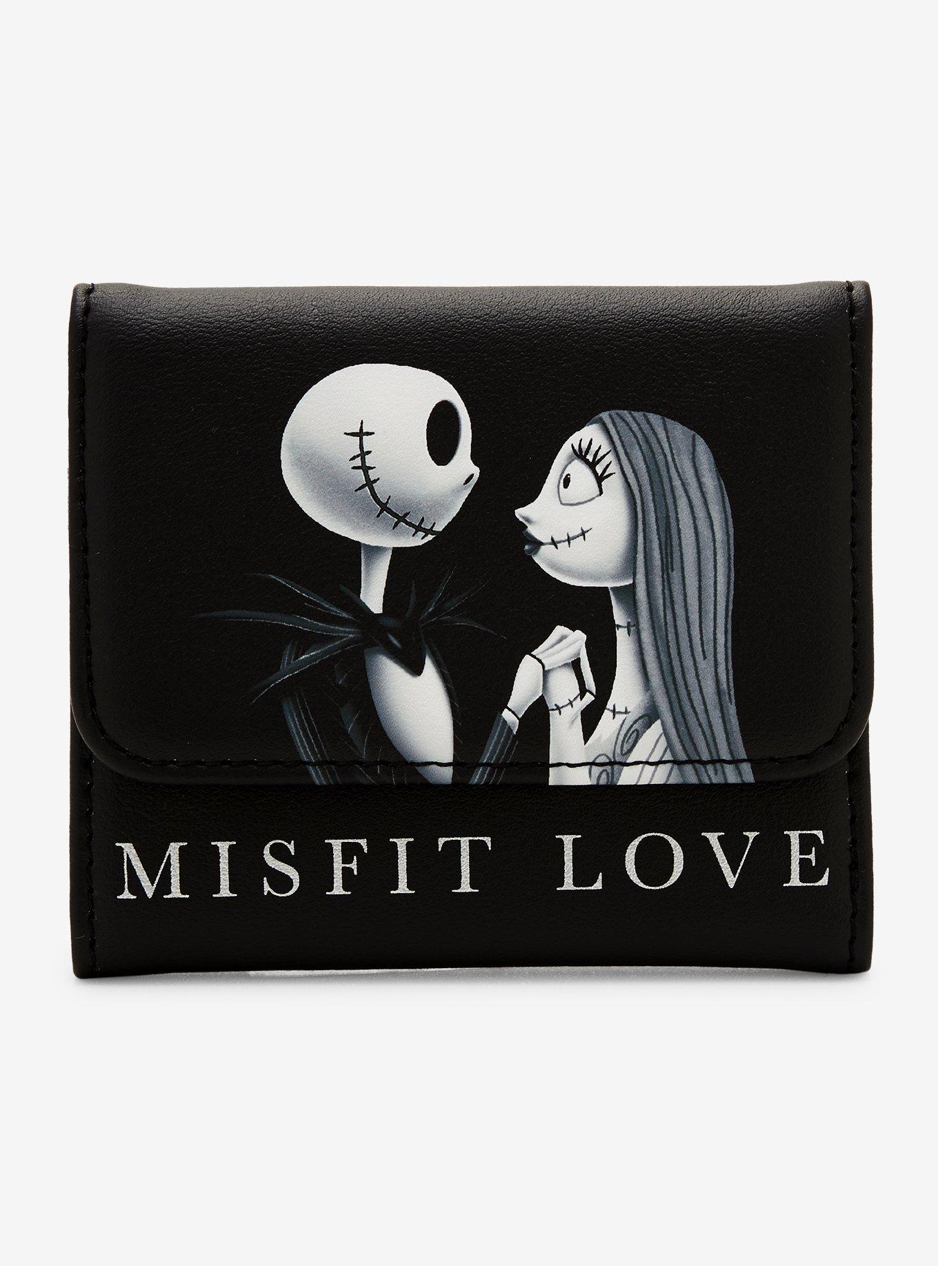 Loungefly The Nightmare Before Christmas Jack & Sally Misfit Love Mini Flap Wallet, , hi-res