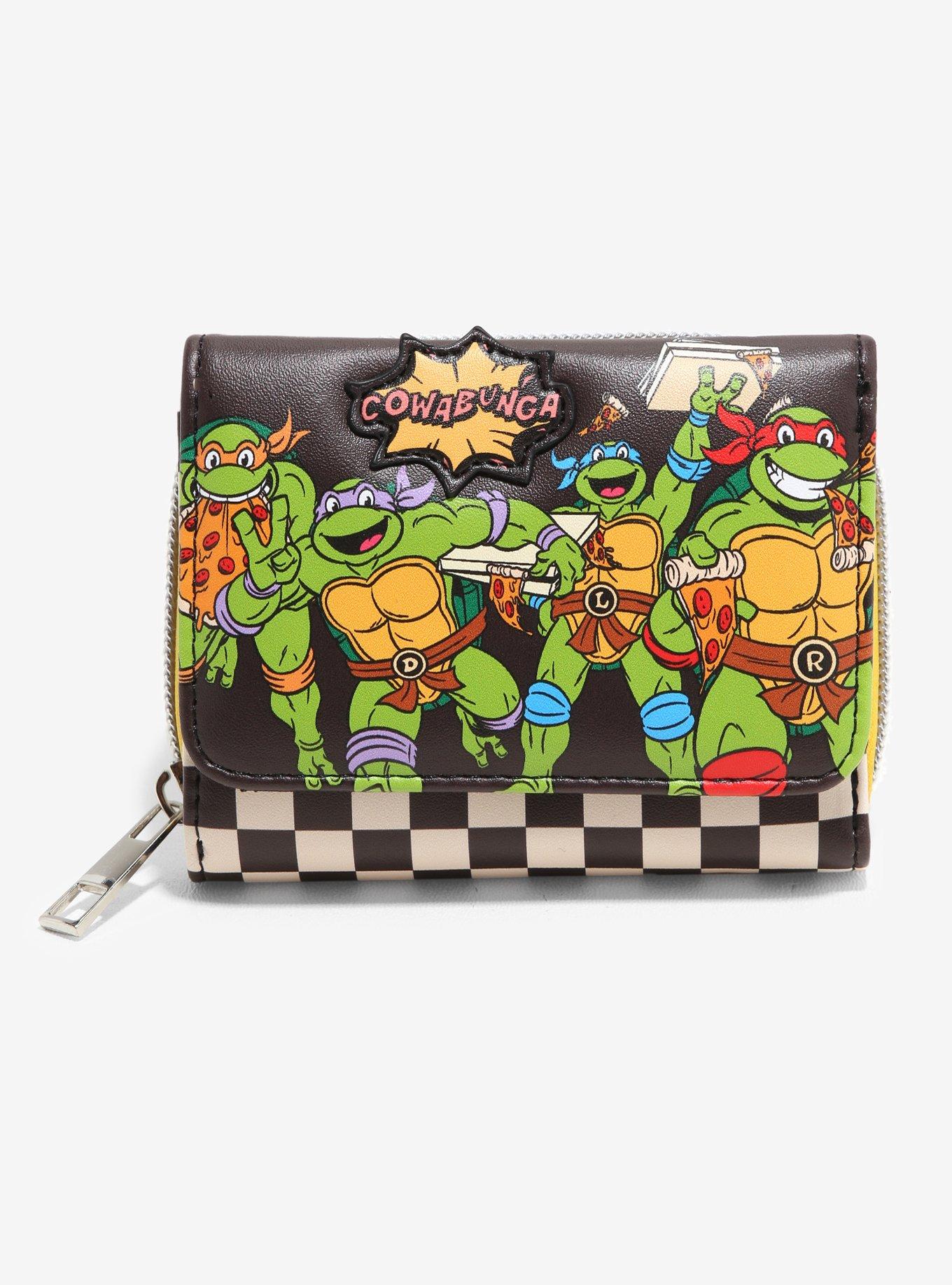 Teenage Mutant Ninja Turtles Pizza Checkered Mini Flap Wallet, , hi-res