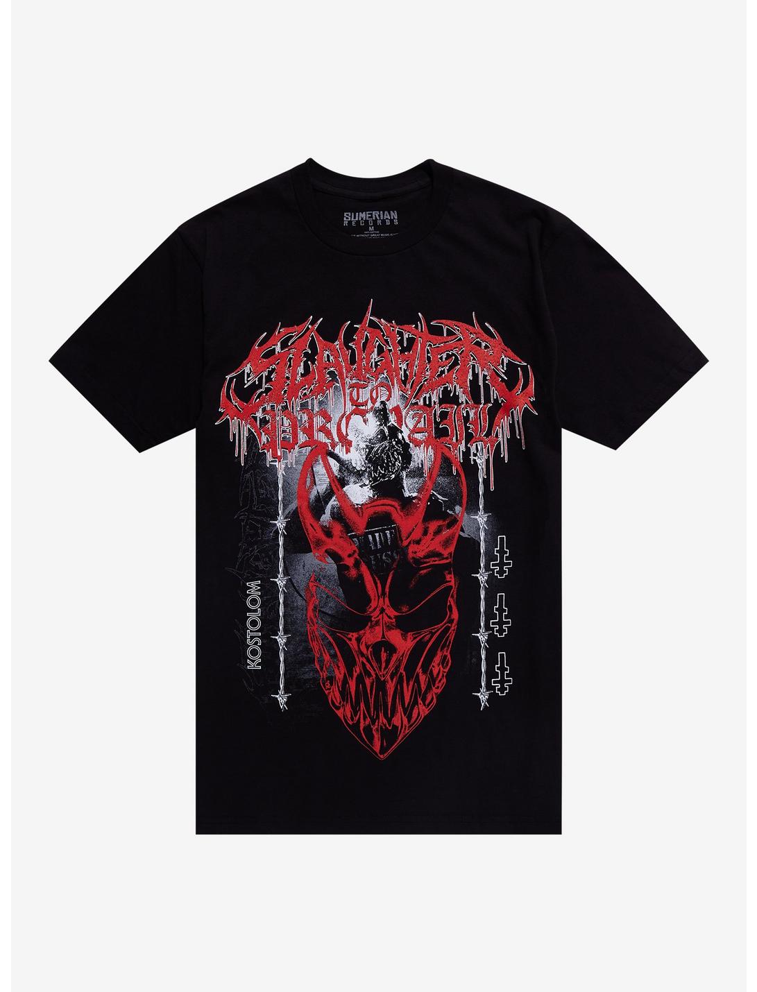Slaughter To Prevail Kostolom Devil Mask T-Shirt, BLACK, hi-res