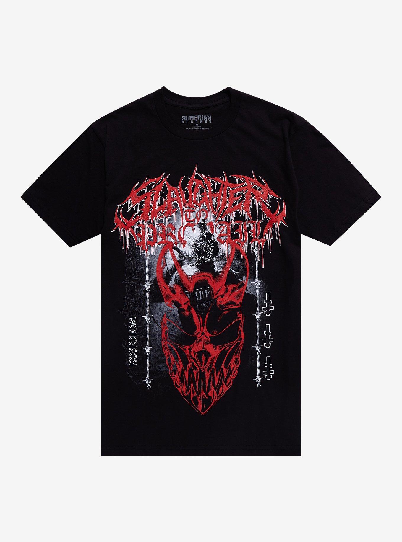 Slaughter To Prevail Kostolom Devil Mask T-Shirt, BLACK, hi-res