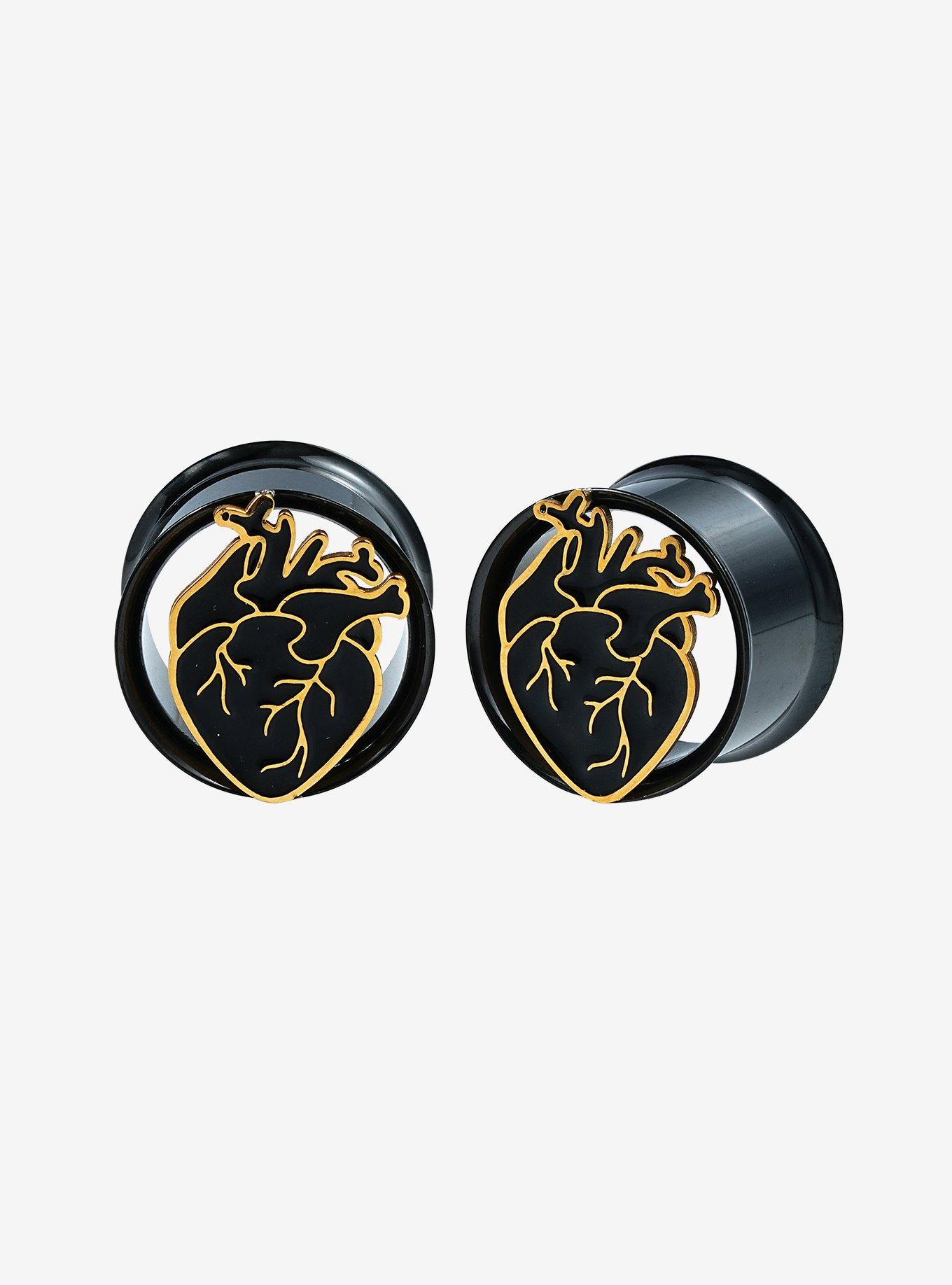 Steel Anatomical Heart Plug 2 Pack, , hi-res