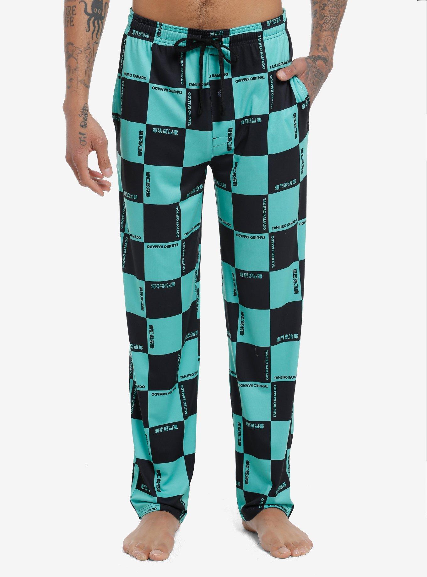 Demon Slayer: Kimetsu No Yaiba Tanjiro Checkered Pajama Pants