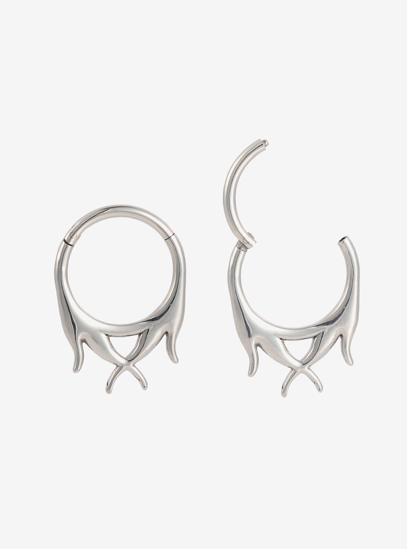 16G Steel Silver Vines Hinged Clicker 2 Pack, , hi-res