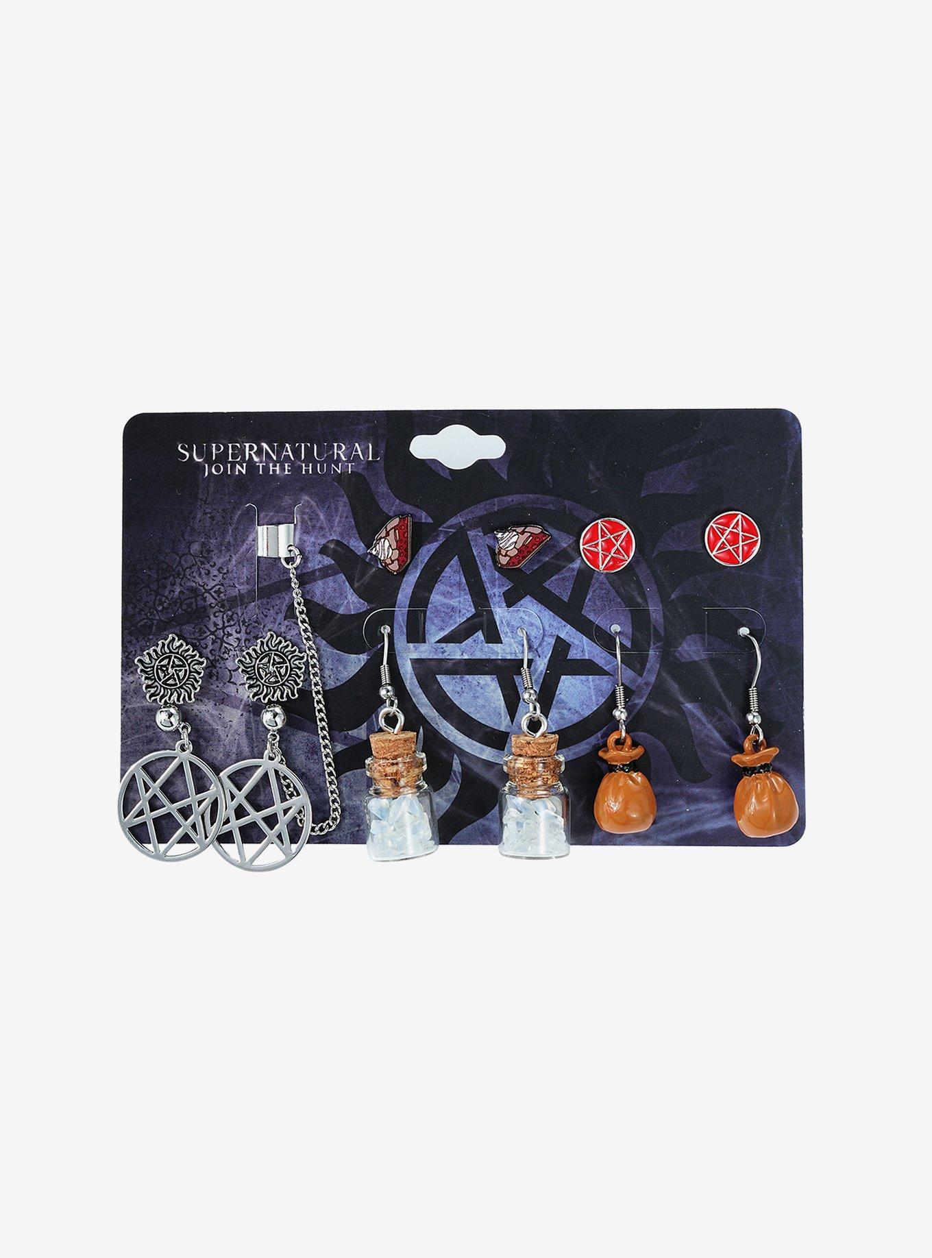 Supernatural Icons Earrings Set, , hi-res