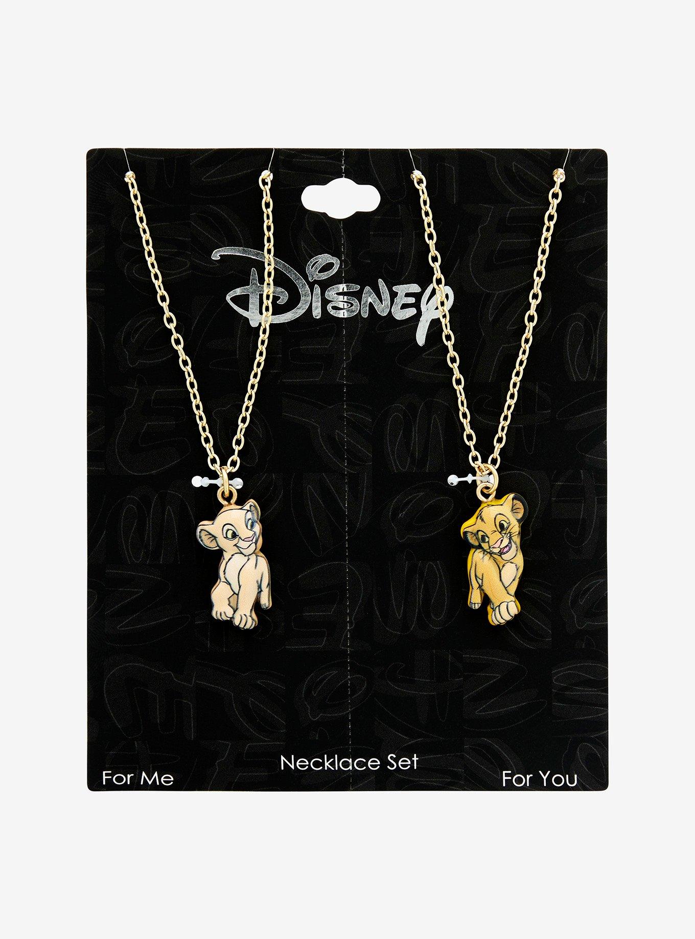 Disney The Lion King Simba & Nala Best Friend Necklace Set