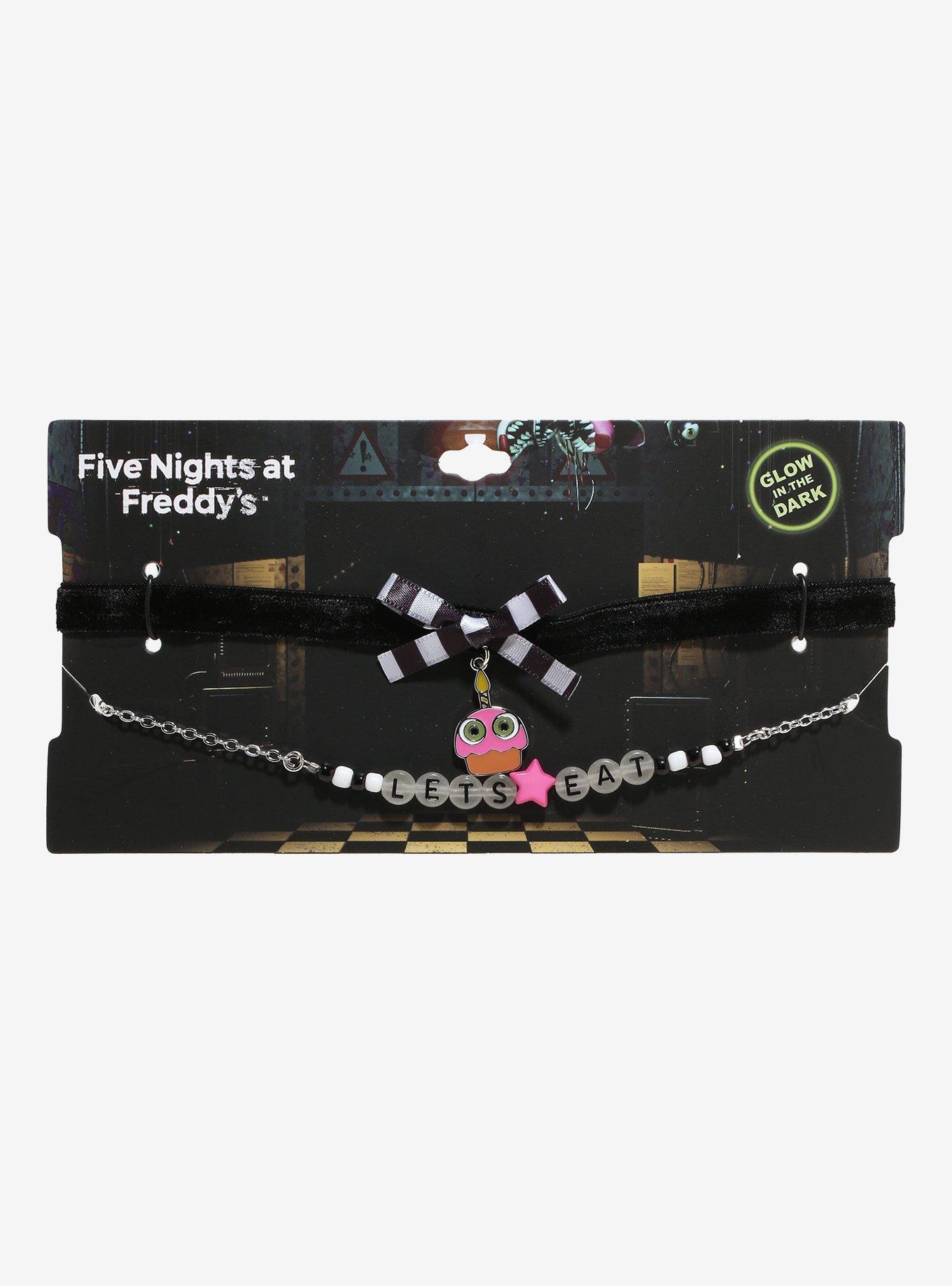 Five Nights At Freddy's Carl The Cupcake Glow-In-The-Dark Necklace Set