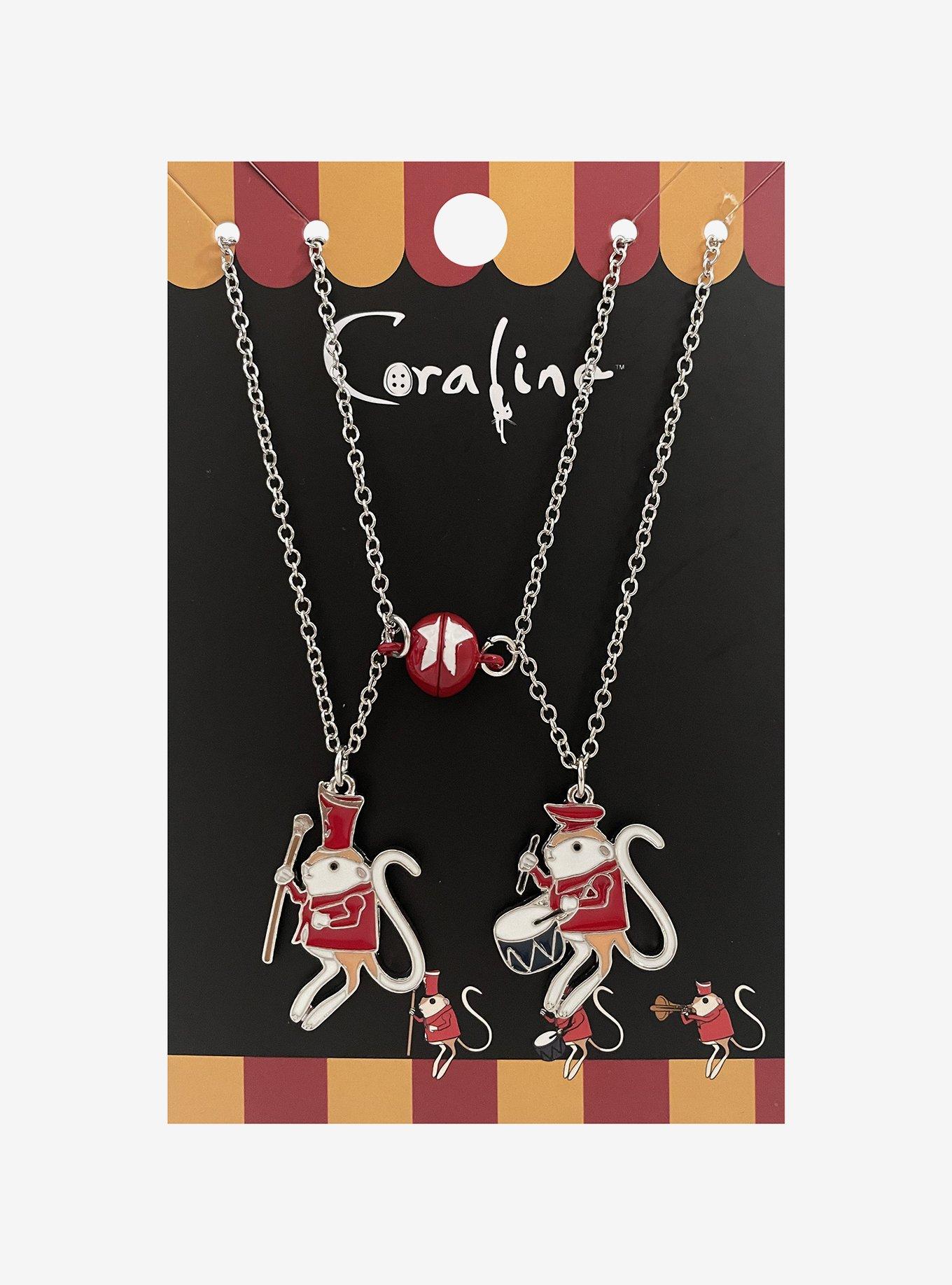 Coraline Jumping Mice Circus Best Friend Necklace Set