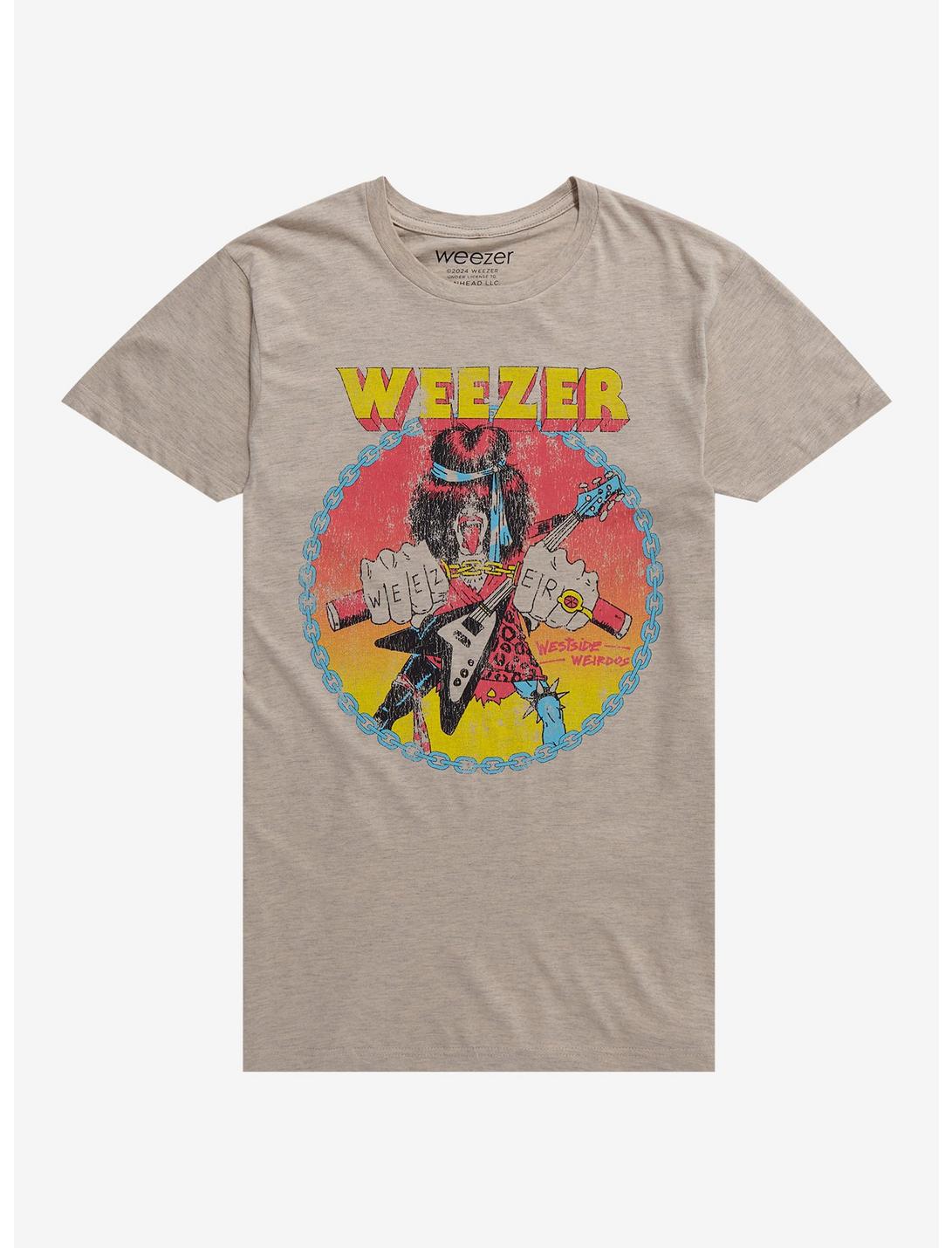 Weezer Rock Star Boyfriend Fit Girls T-Shirt, OATMEAL, hi-res