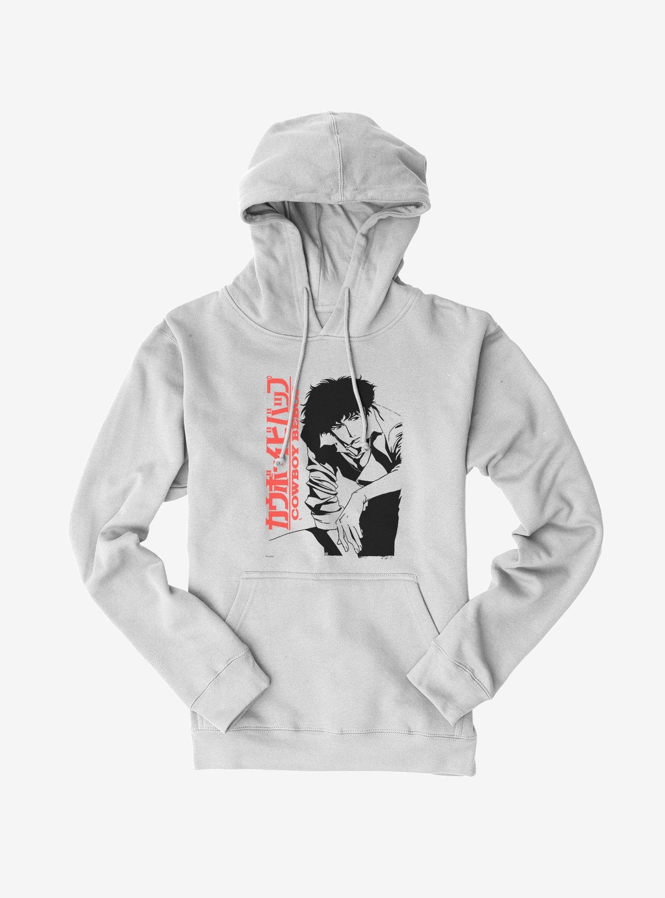 Cowboy Bebop Spike Outline Hoodie, WHITE, hi-res