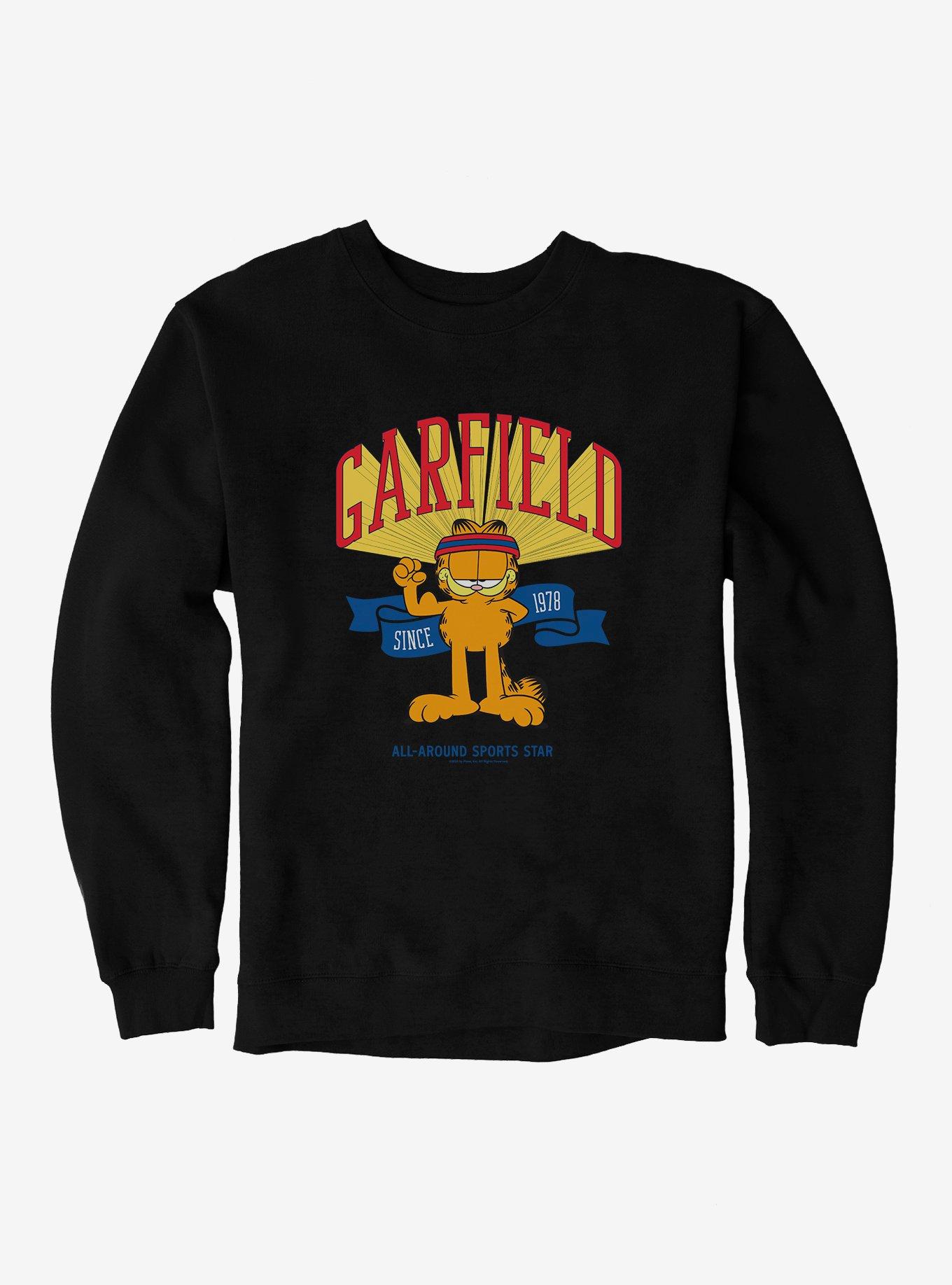 Garfield Sports Star Sweatshirt, BLACK, hi-res