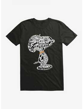 Peanuts Snoopy Halloween Word Cloud T-Shirt, , hi-res