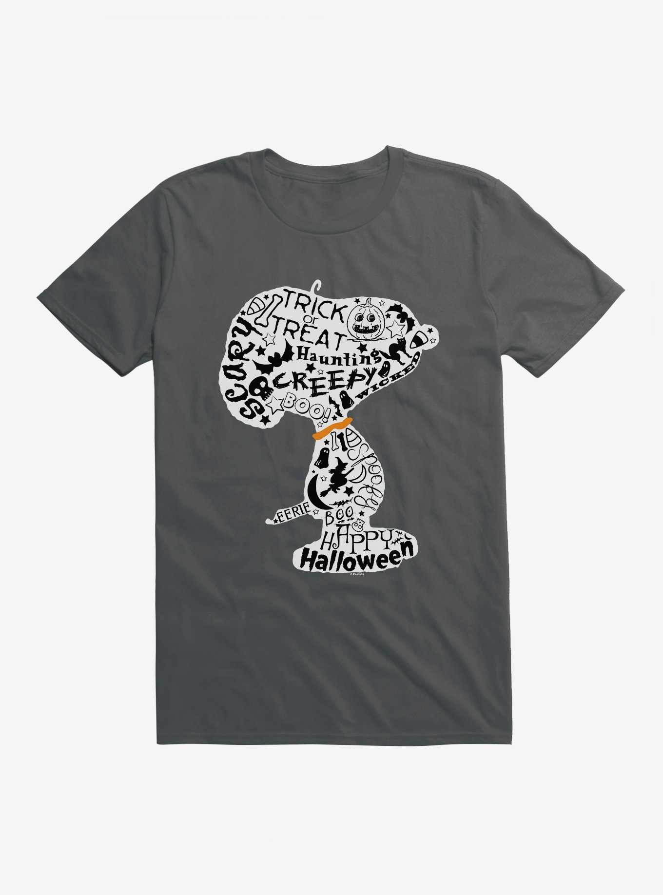 Peanuts Snoopy Halloween Word Cloud T-Shirt, , hi-res