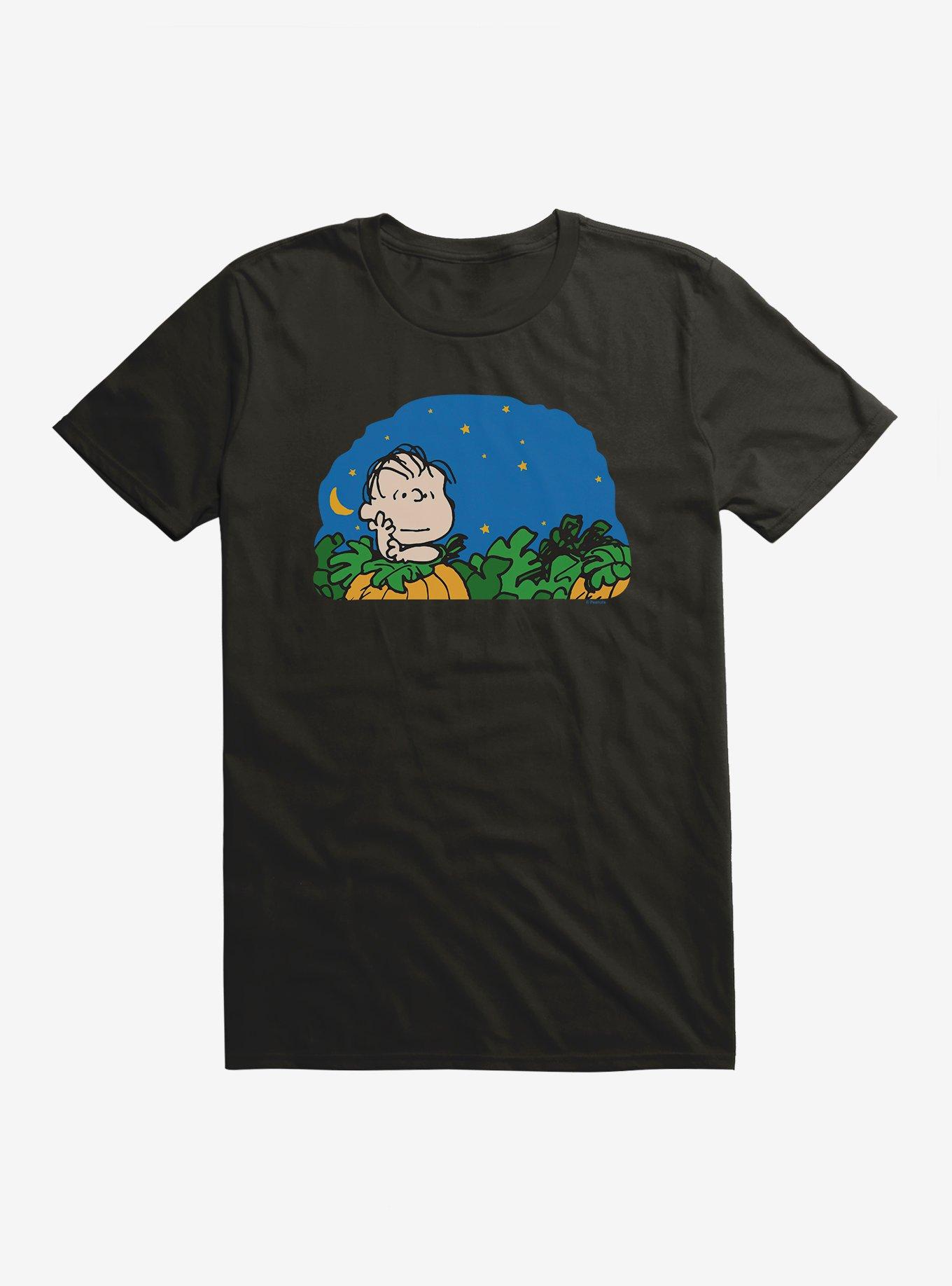 Peanuts Linus Pumpkin Patch T-Shirt, BLACK, hi-res