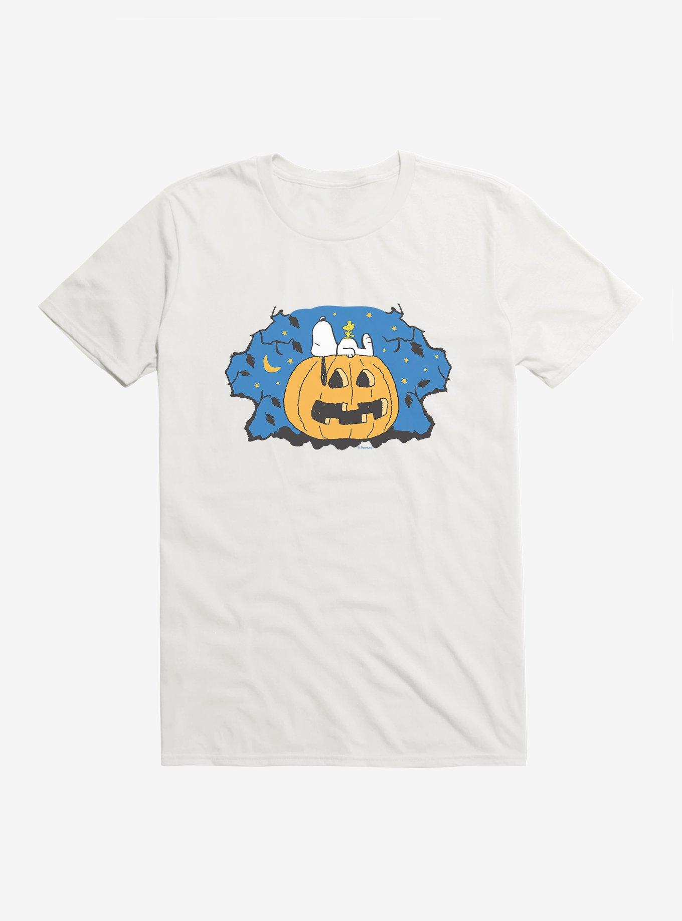 Peanuts Jack-O'-Lantern Snoopy T-Shirt, WHITE, hi-res
