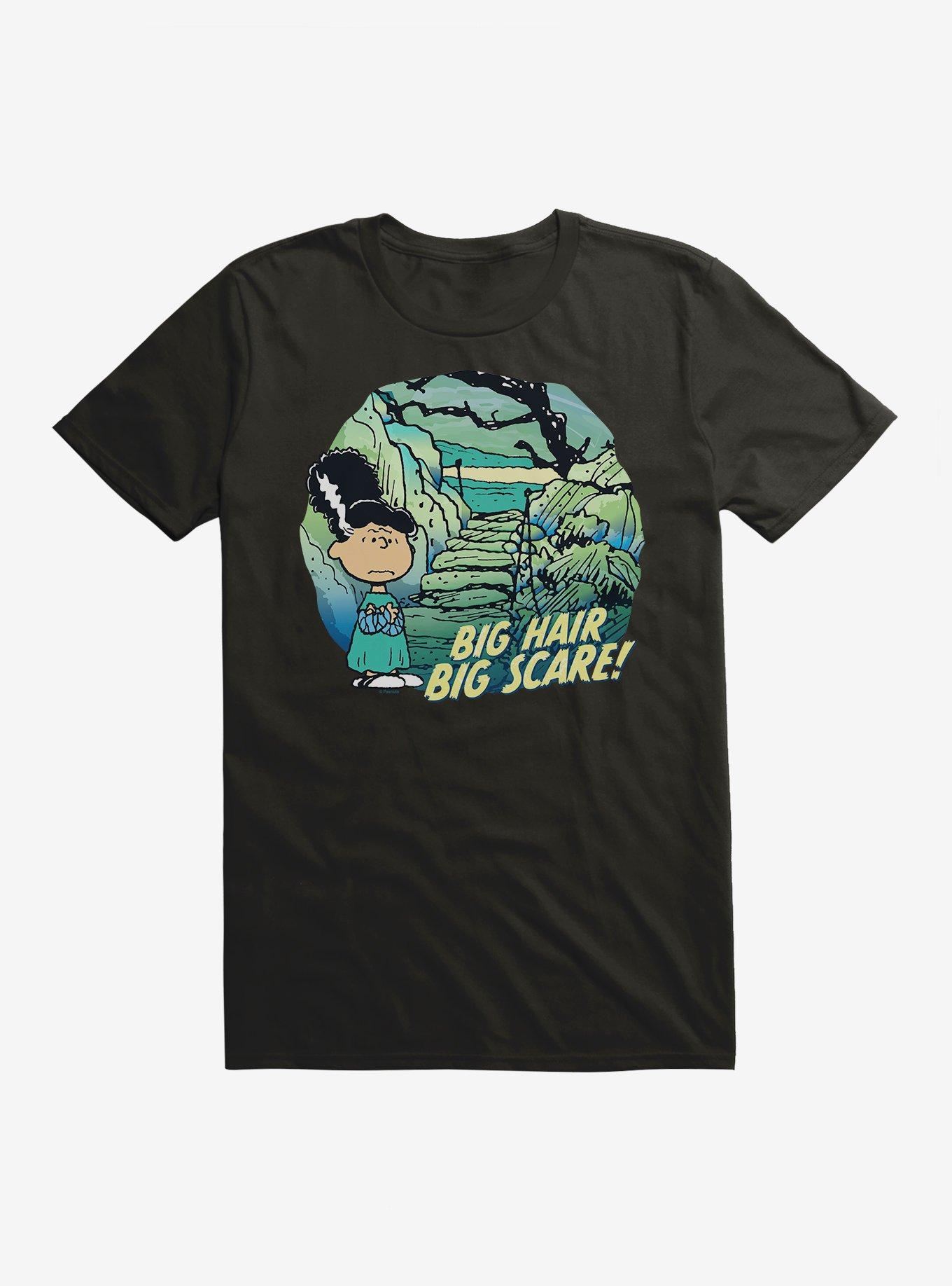 Peanuts Lucy Big Hair Big Scare T-Shirt, BLACK, hi-res