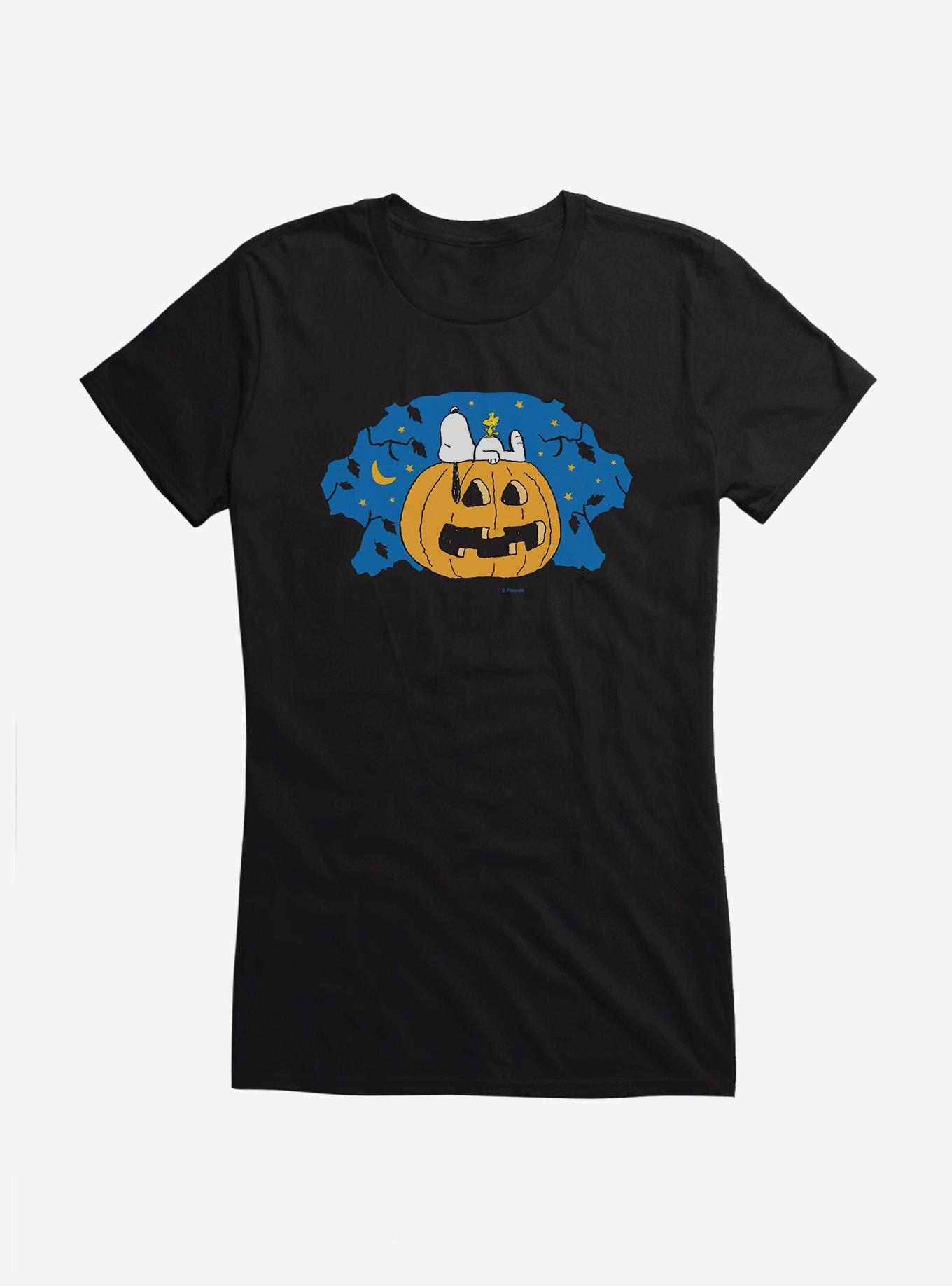 Peanuts Jack-O'-Lantern Snoopy Girls T-Shirt