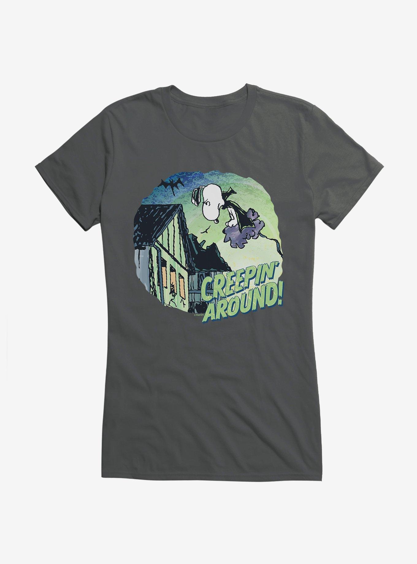 Peanuts Creepin' Around Snoopy Girls T-Shirt, , hi-res