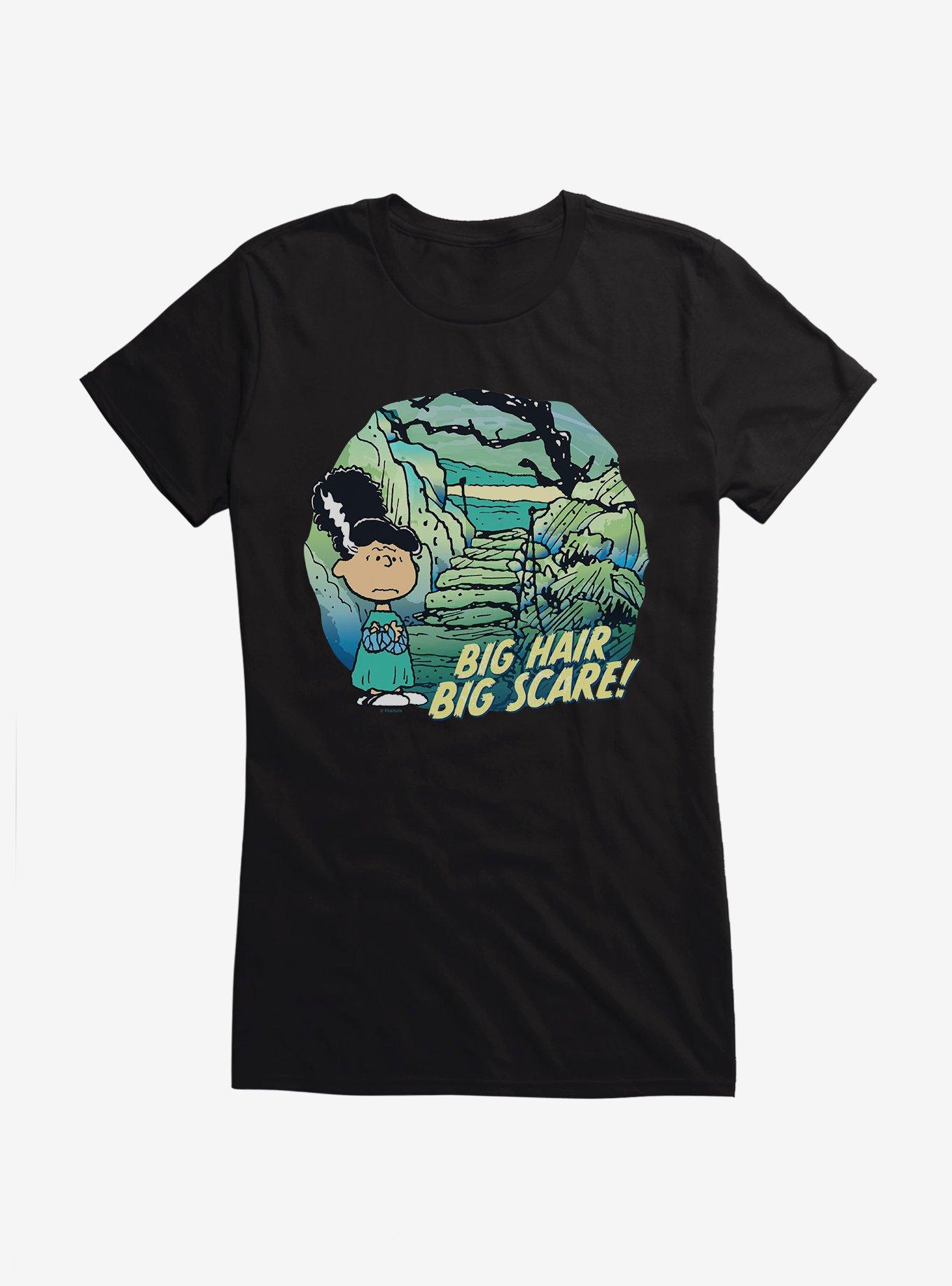 Peanuts Lucy Big Hair Big Scare Girls T-Shirt, BLACK, hi-res