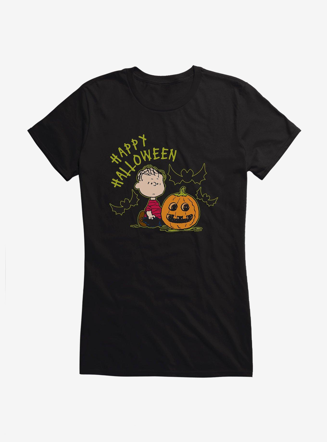 Peanuts Happy Halloween Linus Girls T-Shirt, BLACK, hi-res