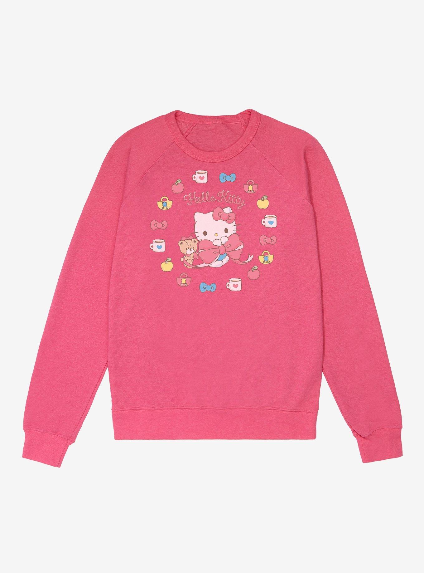 Hello Kitty Lovely Ribbon Bow French Terry Sweatshirt, , hi-res