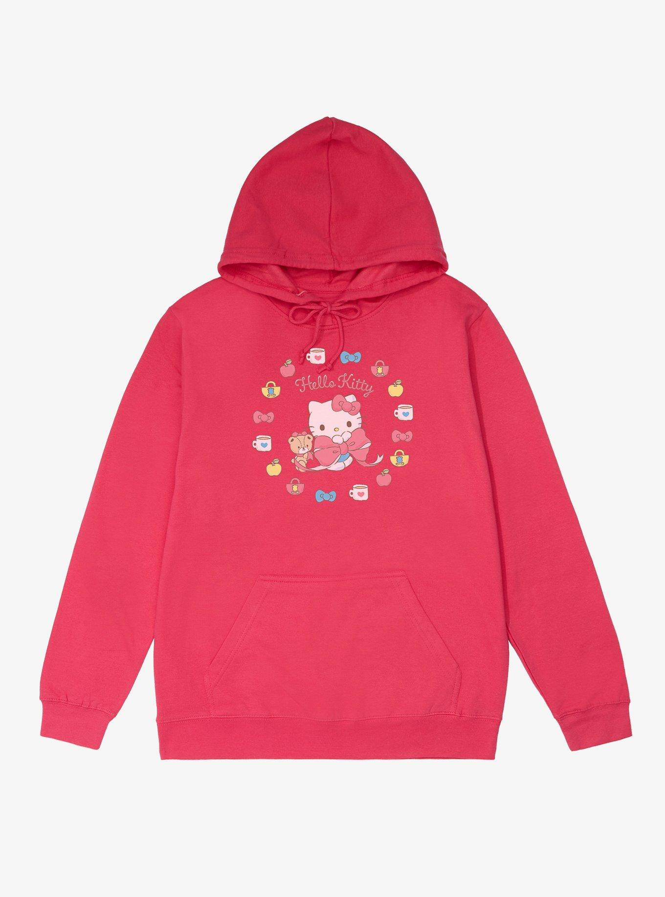 Hello Kitty Lovely Ribbon Bow French Terry Hoodie, , hi-res