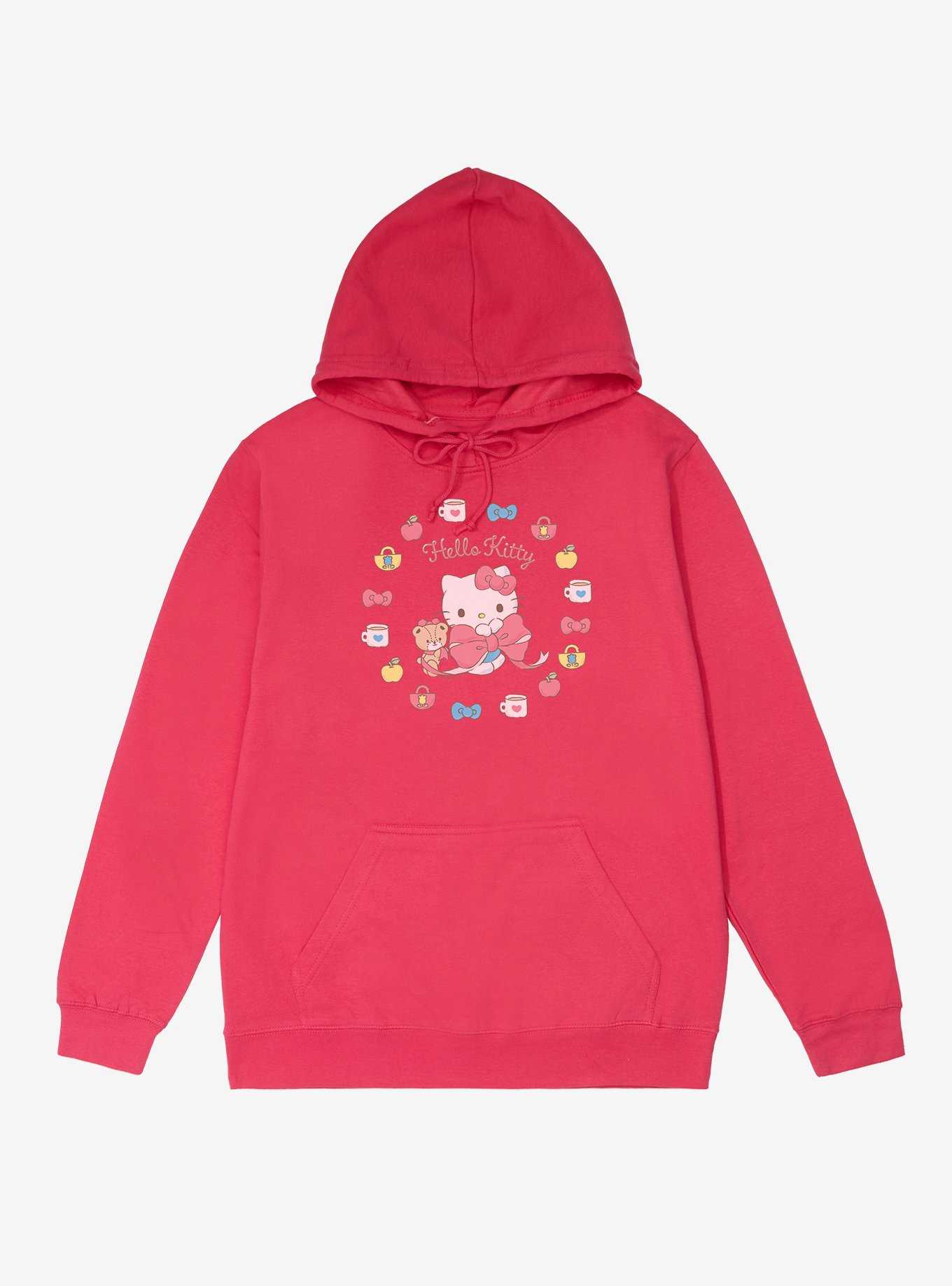 Hello Kitty Lovely Ribbon Bow French Terry Hoodie, , hi-res