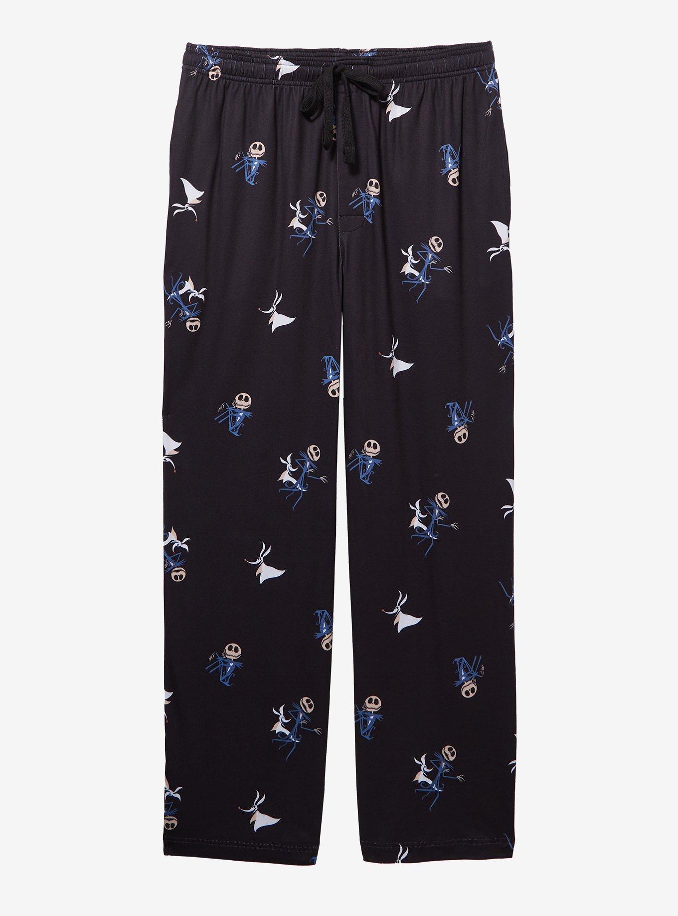 Disney The Nightmare Before Christmas Jack Skellington & Zero Allover Print Sleep Pants &mdash; BoxLunch Exclusive, BLACK, hi-res