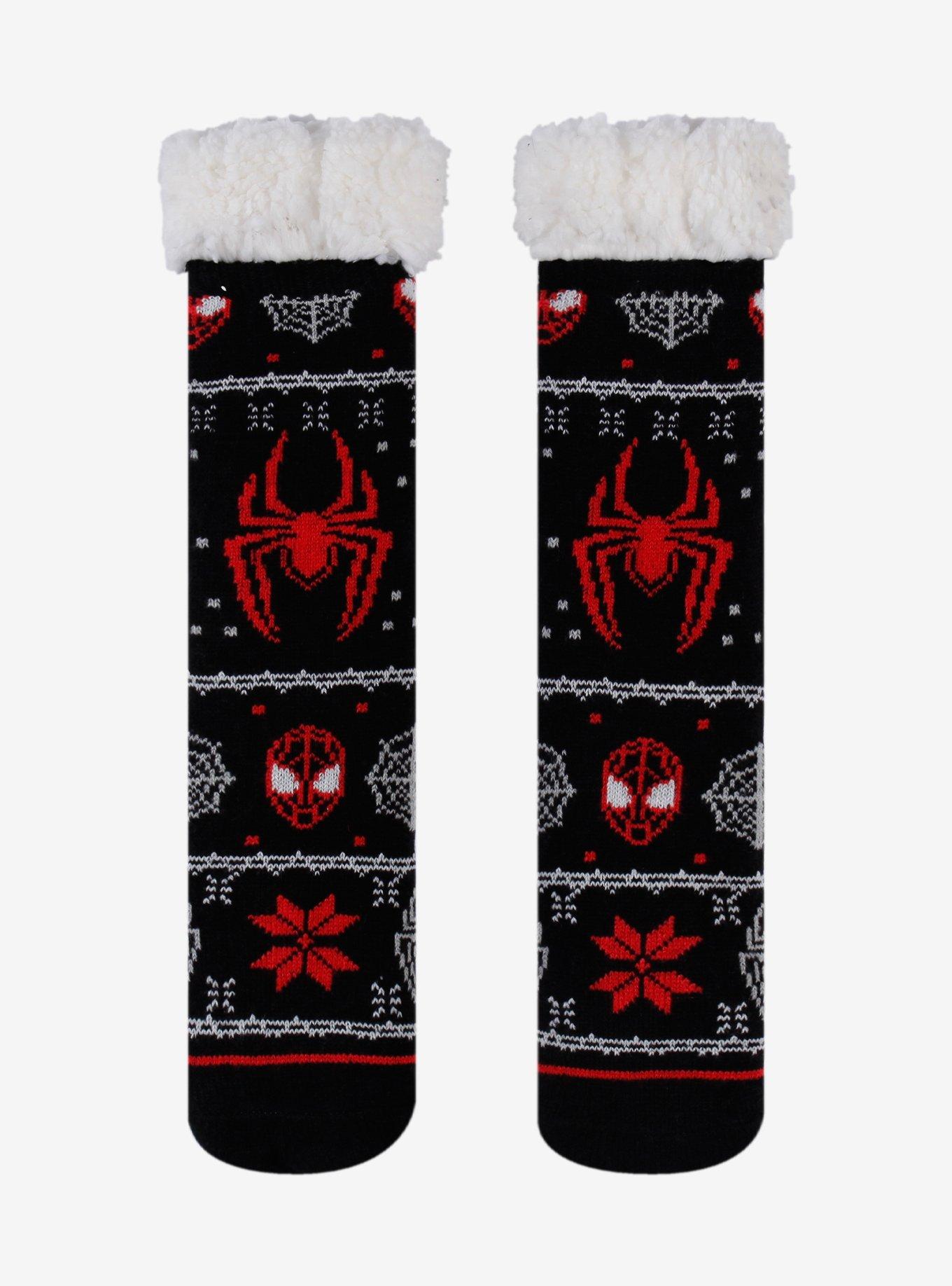 Marvel Spider-Man: Across The Spider-Verse Miles Fair Isle Cozy Socks, , hi-res