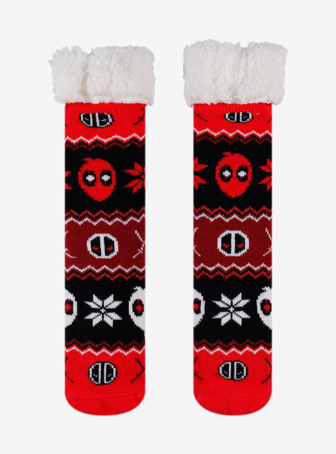 Marvel Deadpool Fair Isle Cozy Socks, , hi-res