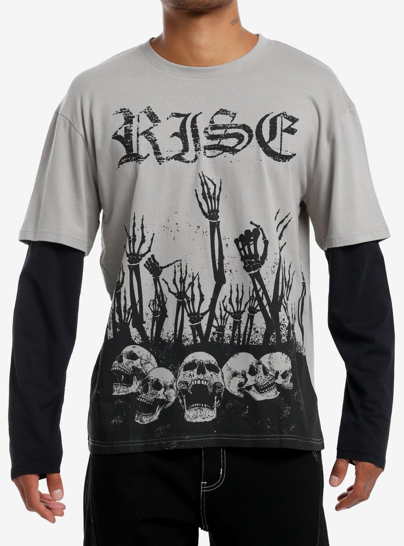 Rise Skeleton & Skulls Twofer Long-Sleeve T-Shirt, , hi-res