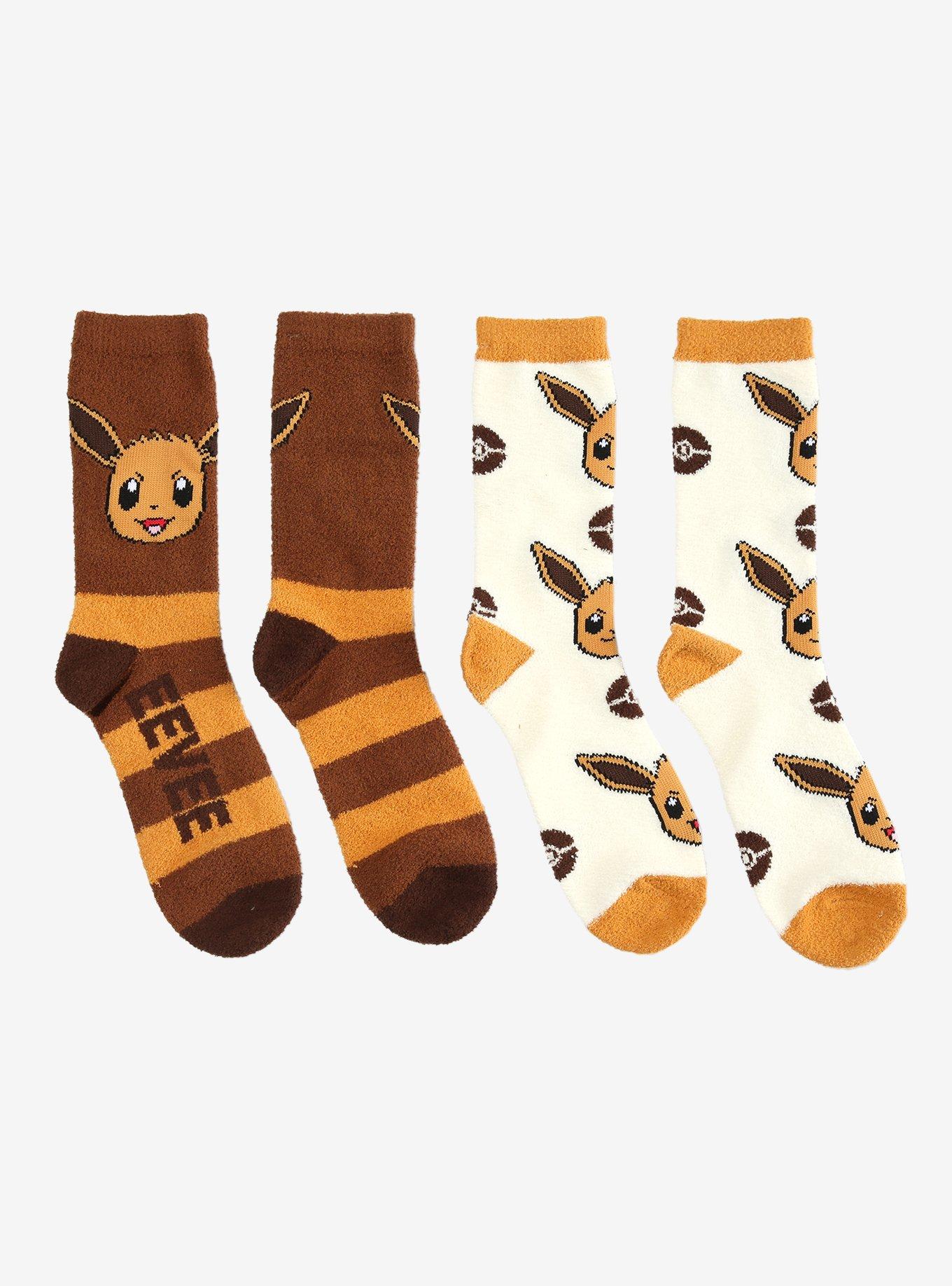 Pokemon Eevee Cozy Crew Socks 2 Pair, , hi-res