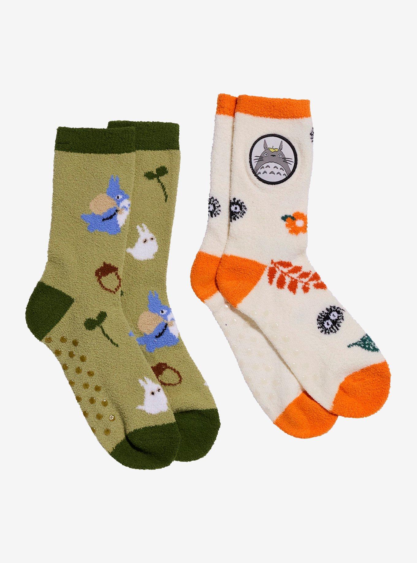 Studio Ghibli® My Neighbor Totoro Leaves Cozy Slipper Socks 2 Pair, , hi-res