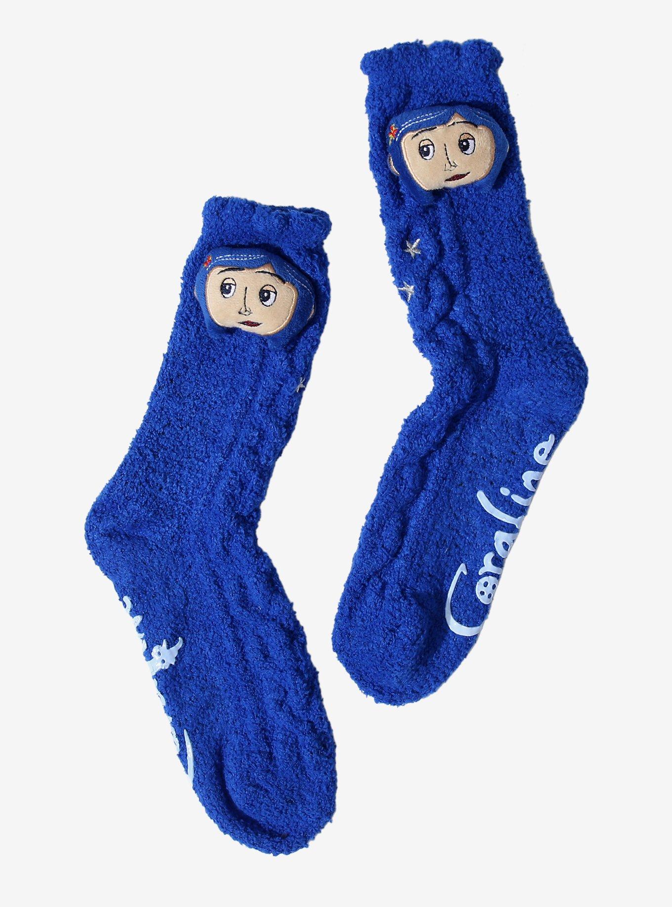 Coraline Plush Cable Knit Cozy Socks, , hi-res