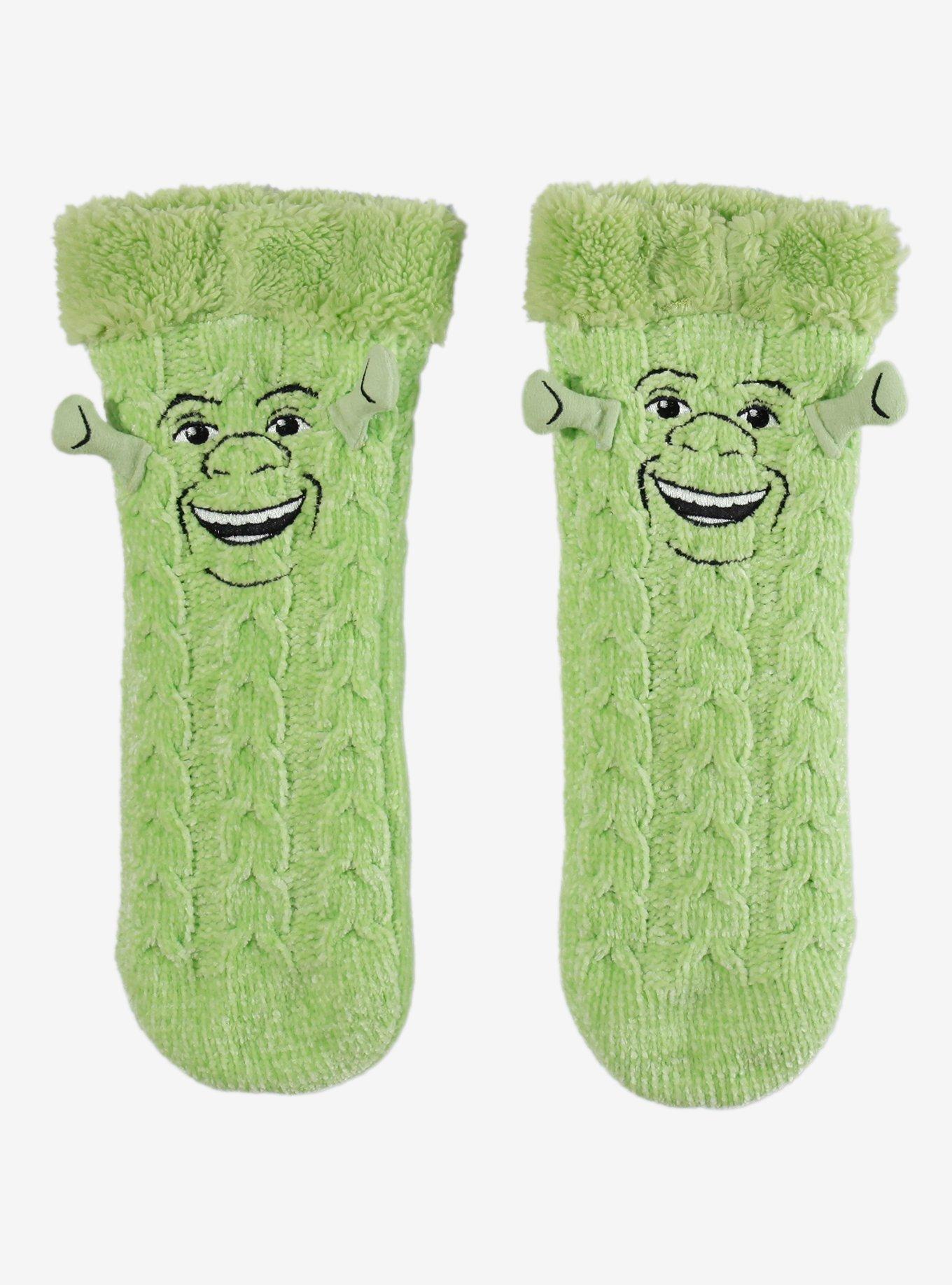 Shrek Cable Knit Cozy Slipper Socks Hot Topic