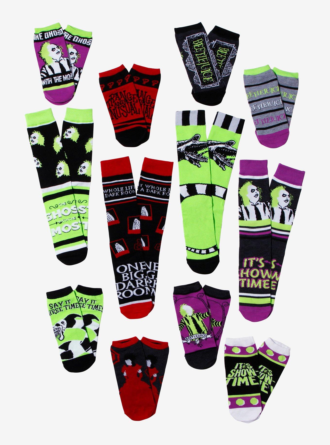 Beetlejuice 12 Days Of Socks Gift Set, , hi-res