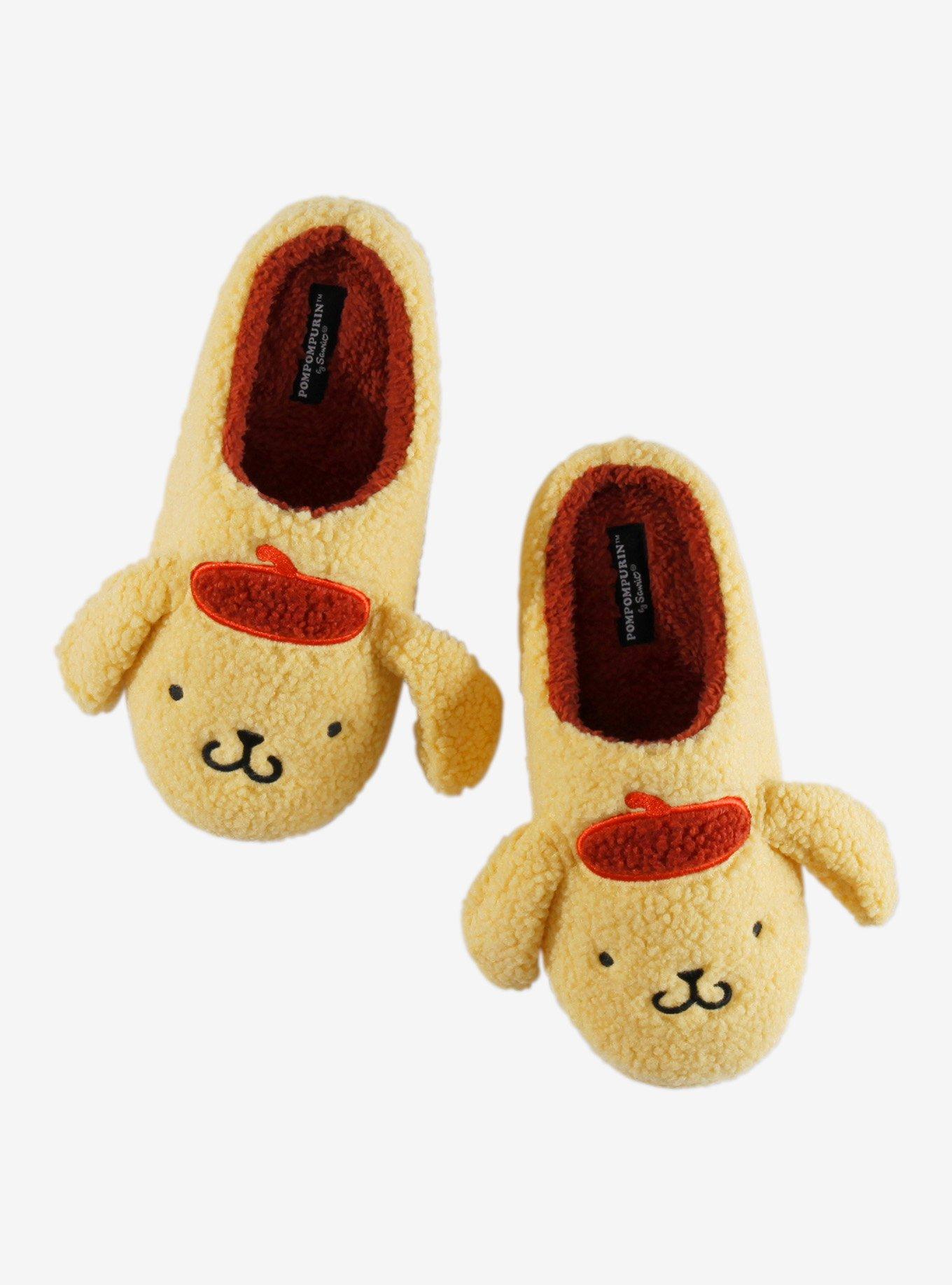 Pompompurin Fuzzy Slippers, , hi-res