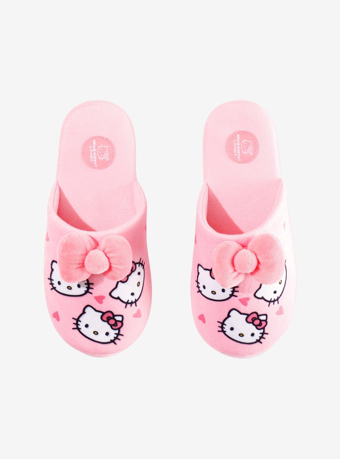 Hello Kitty Heart Bow Slippers Hot Topic