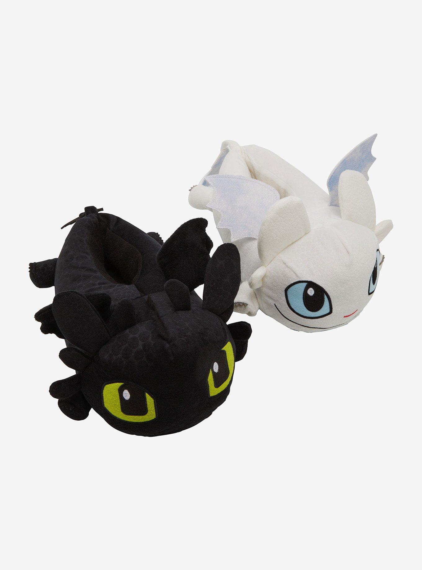 How To Train Your Dragon Toothless & Light Fury Mismatch Plush Slippers, , hi-res