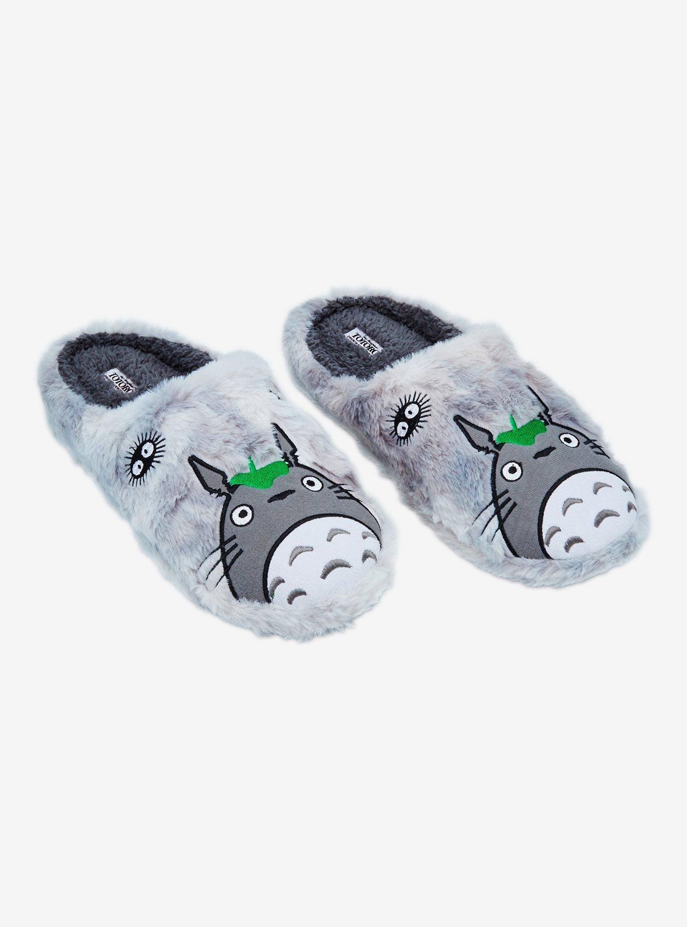 Studio Ghibli® My Neighbor Totoro Fuzzy Grey Wash Slippers Hot Topic