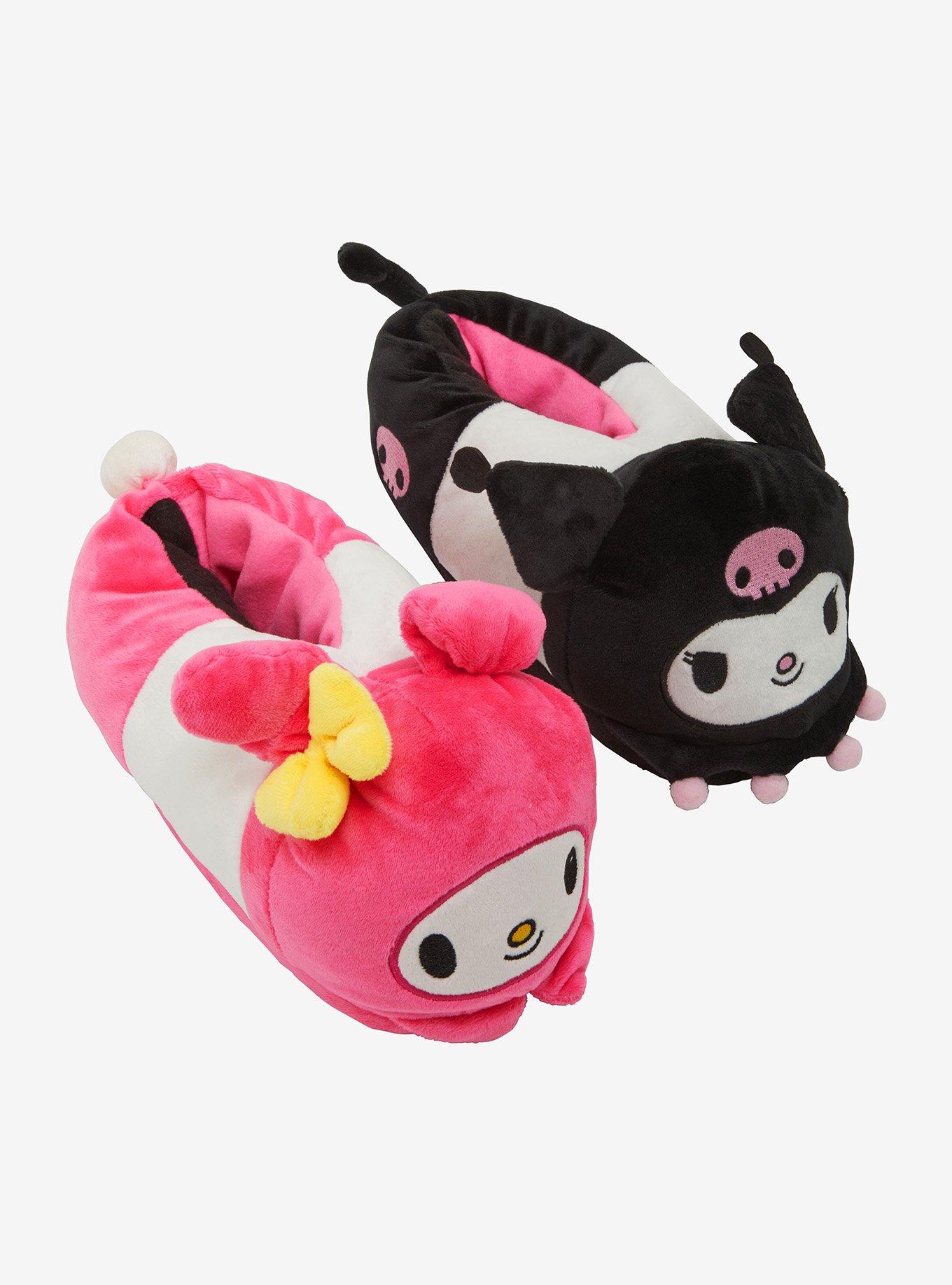 My Melody & Kuromi Mismatch Plush Slippers, , hi-res