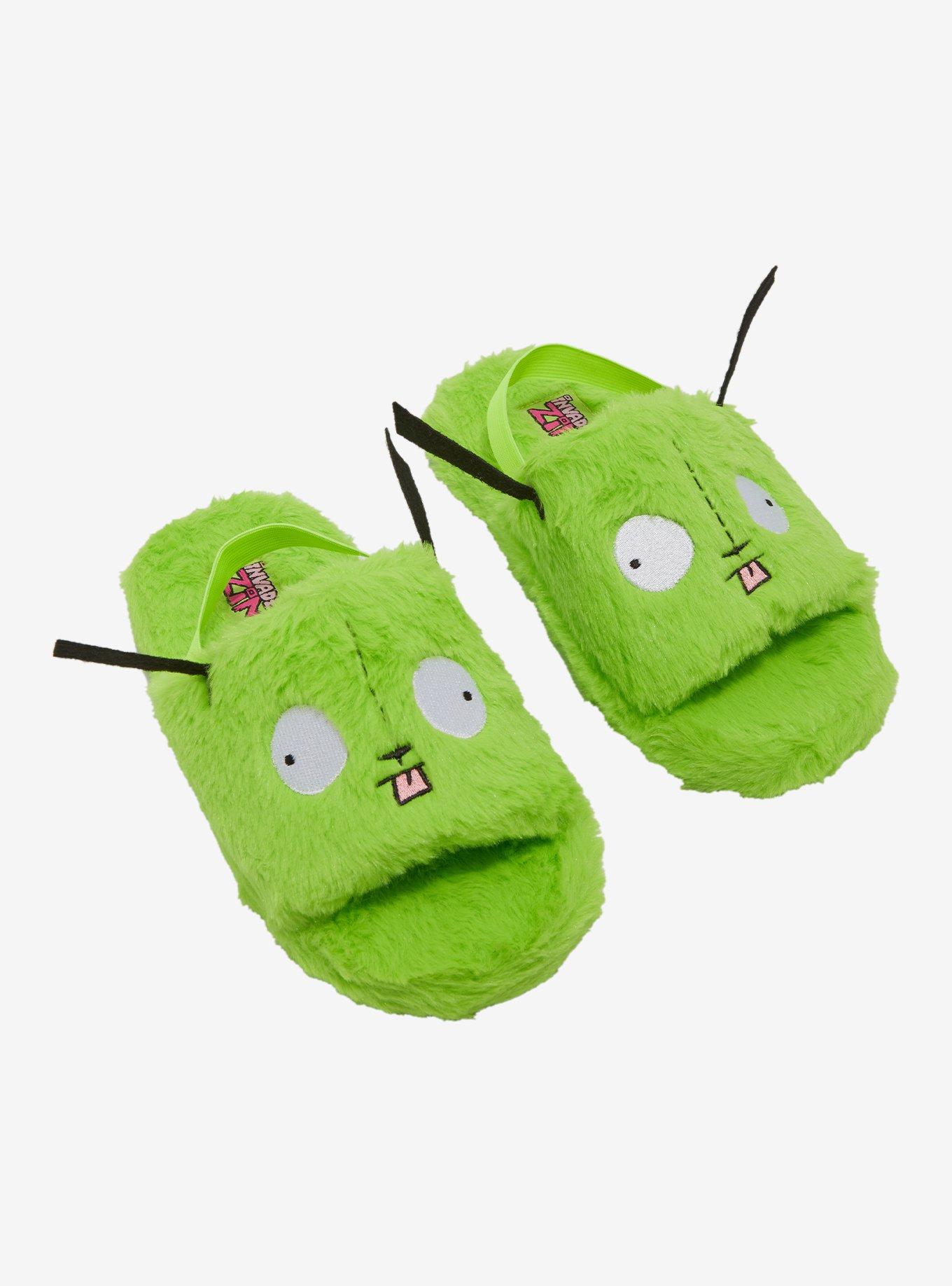 Invader Zim GIR Fuzzy Slippers, , hi-res