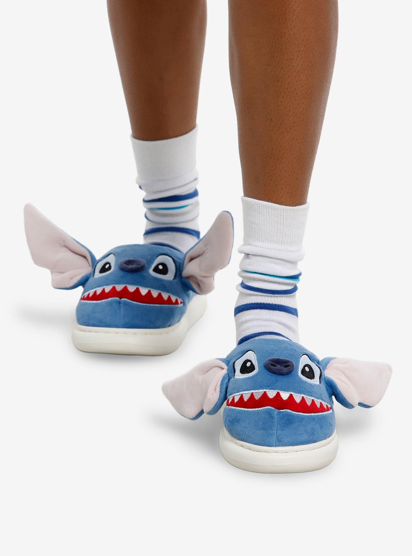 Disney Stitch Figural Plush Slippers, , hi-res