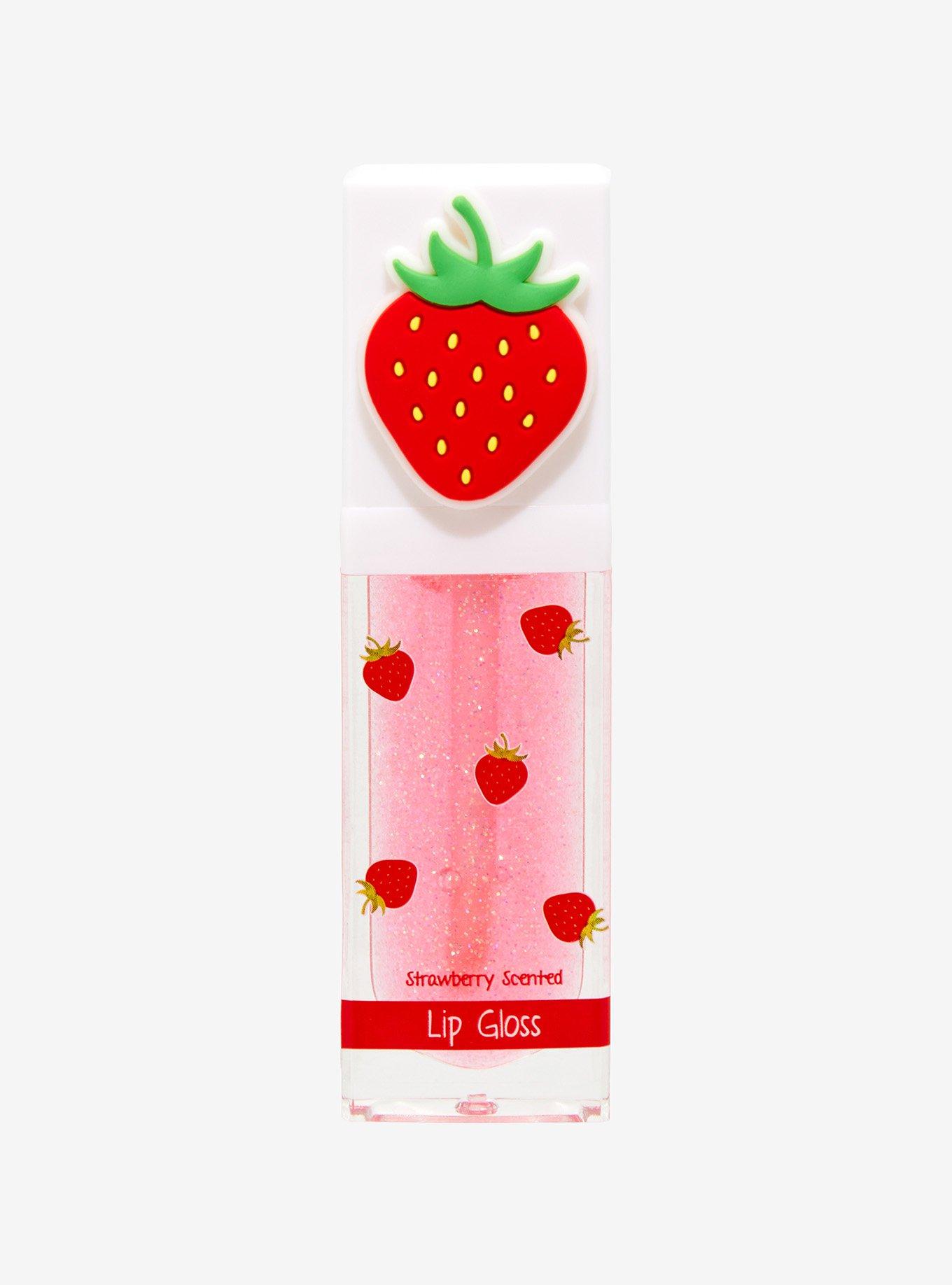 Strawberry Glitter Lip Gloss, , hi-res