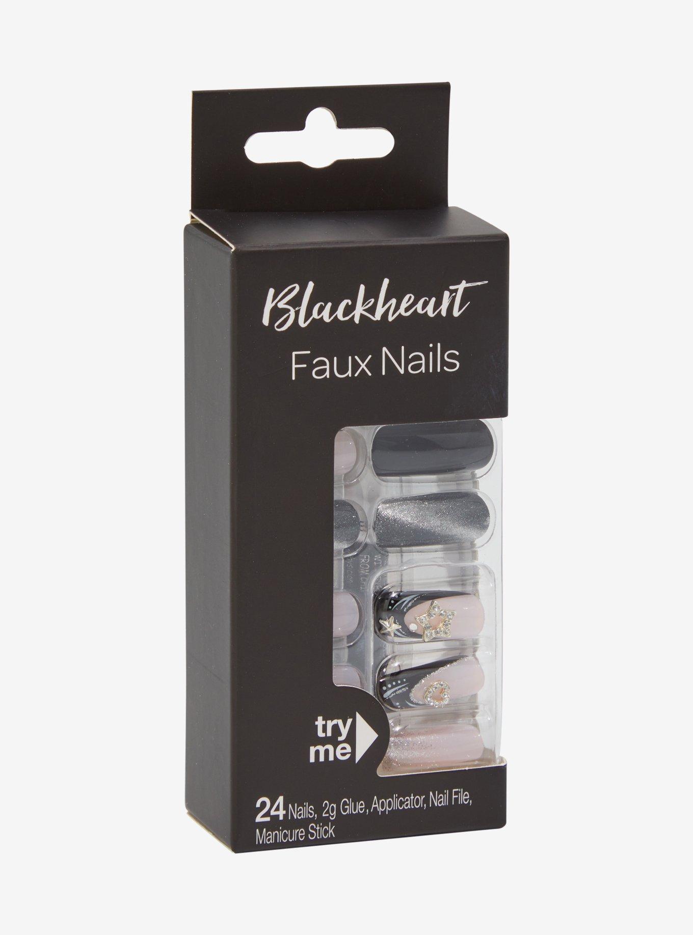 Blackheart Celestial Cat Eye Faux Nail Set, , hi-res
