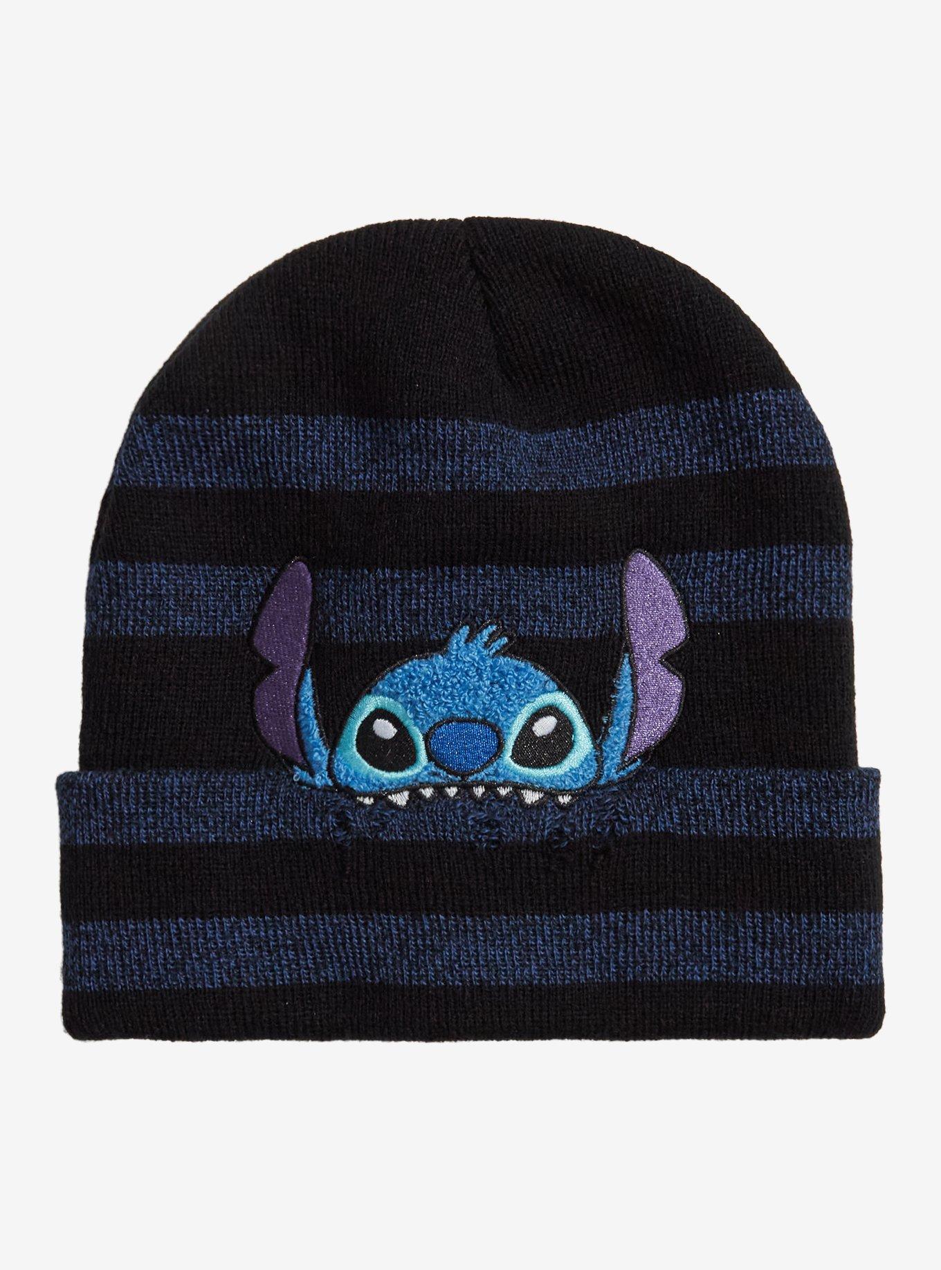 Disney Stitch Blue Stripe Beanie, , hi-res